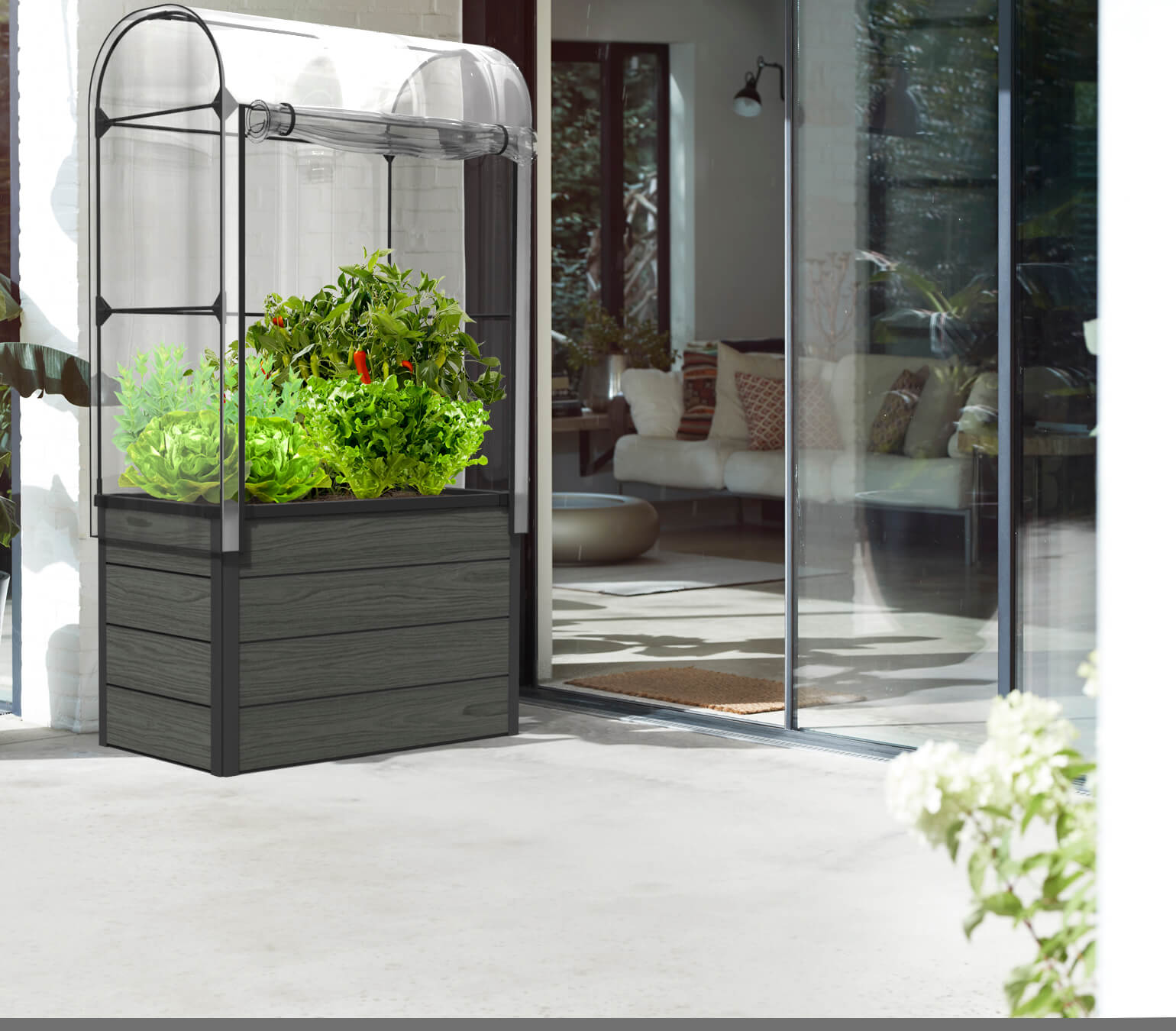 Szklarnia stojąca Keter Maple Green House, grafitowa
