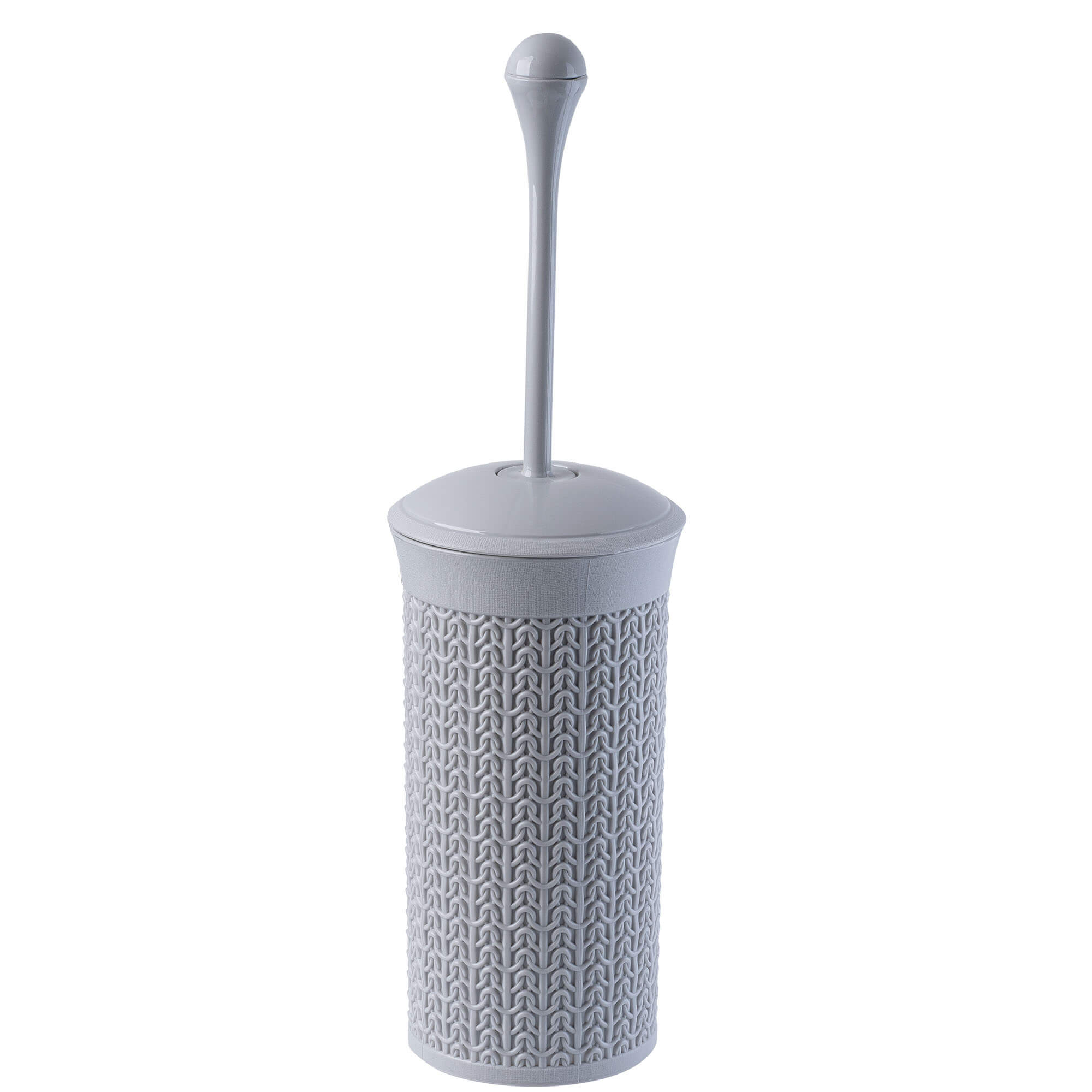 Szczotka do WC z pojemnikiem Linxe, 40 cm, szara
