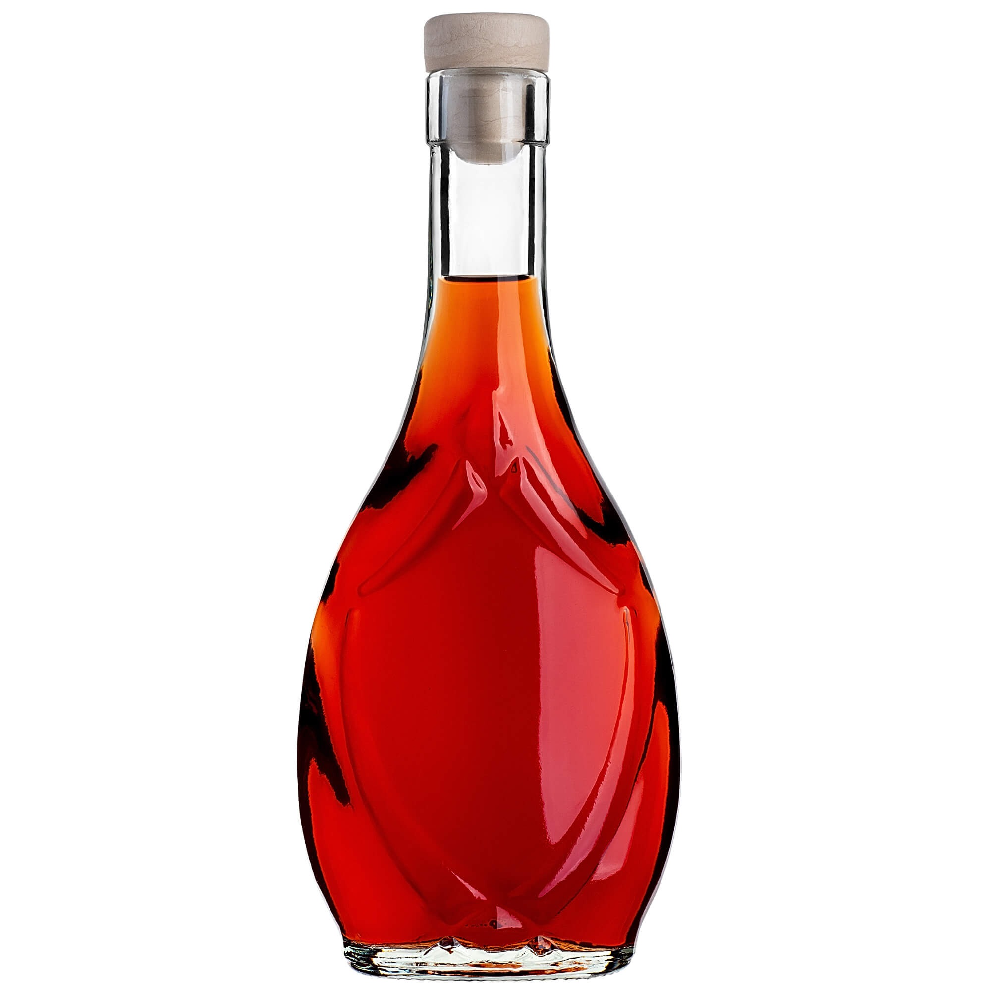 Szklana butelka na nalewkę Icona 250ml z korkiem syntetycznym 5 szt.
