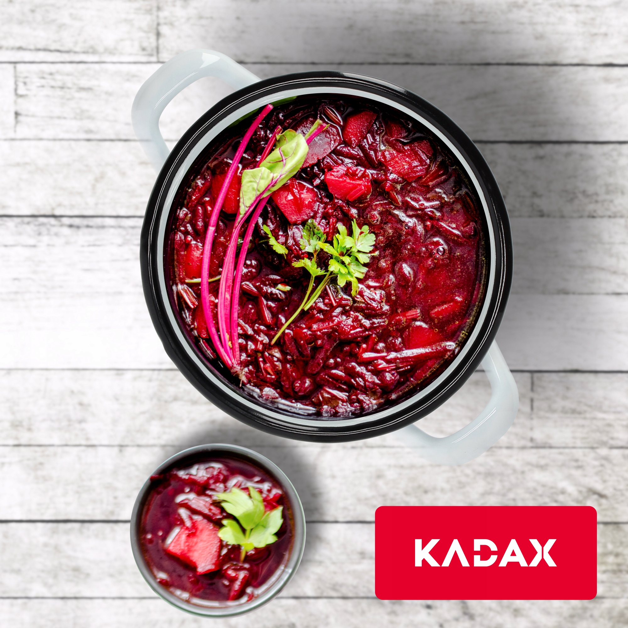 Garnek emaliowany wysoki 4.4L, biały