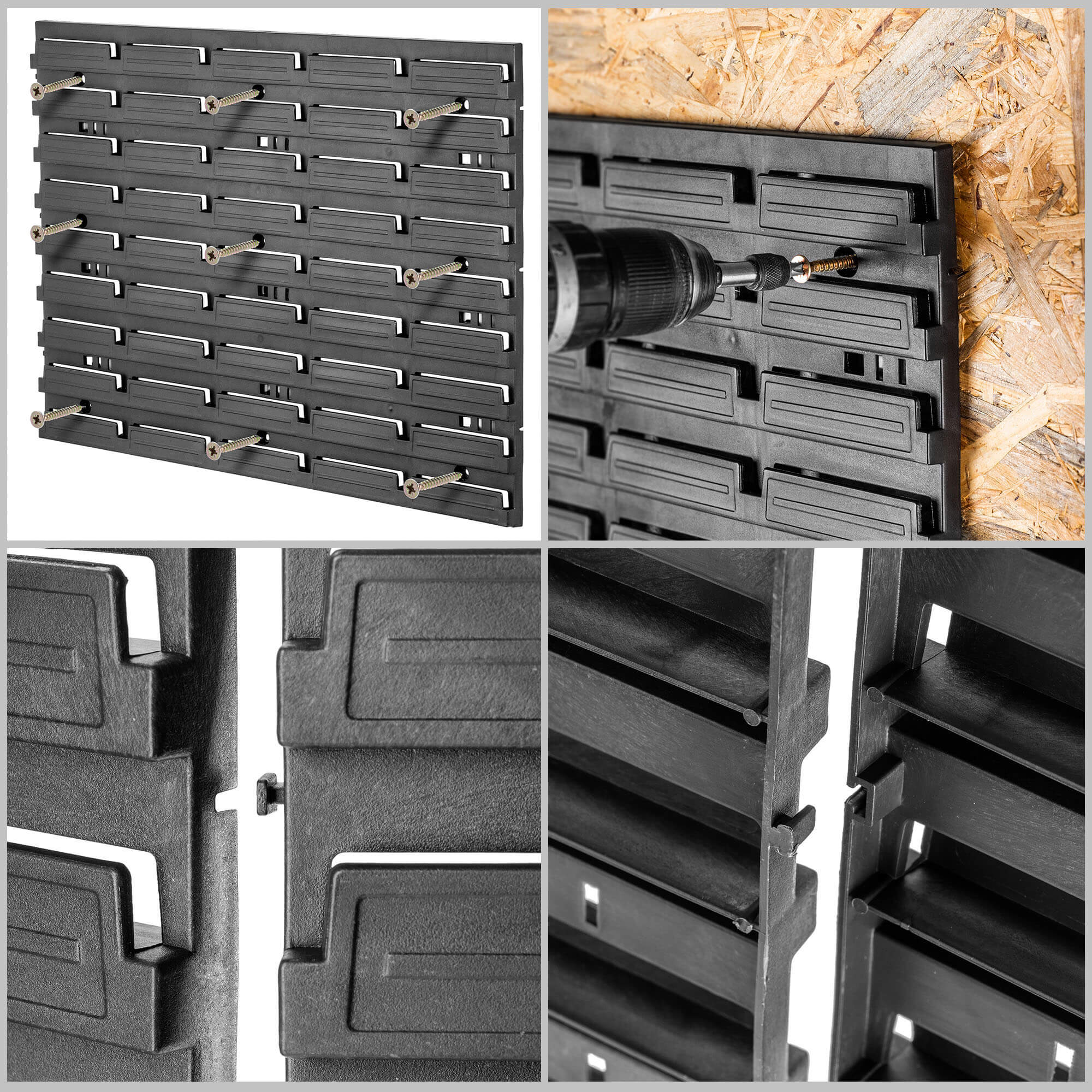 Tablica narzędziowa Lokke 77 elementów 117x78cm czerwono-czarna