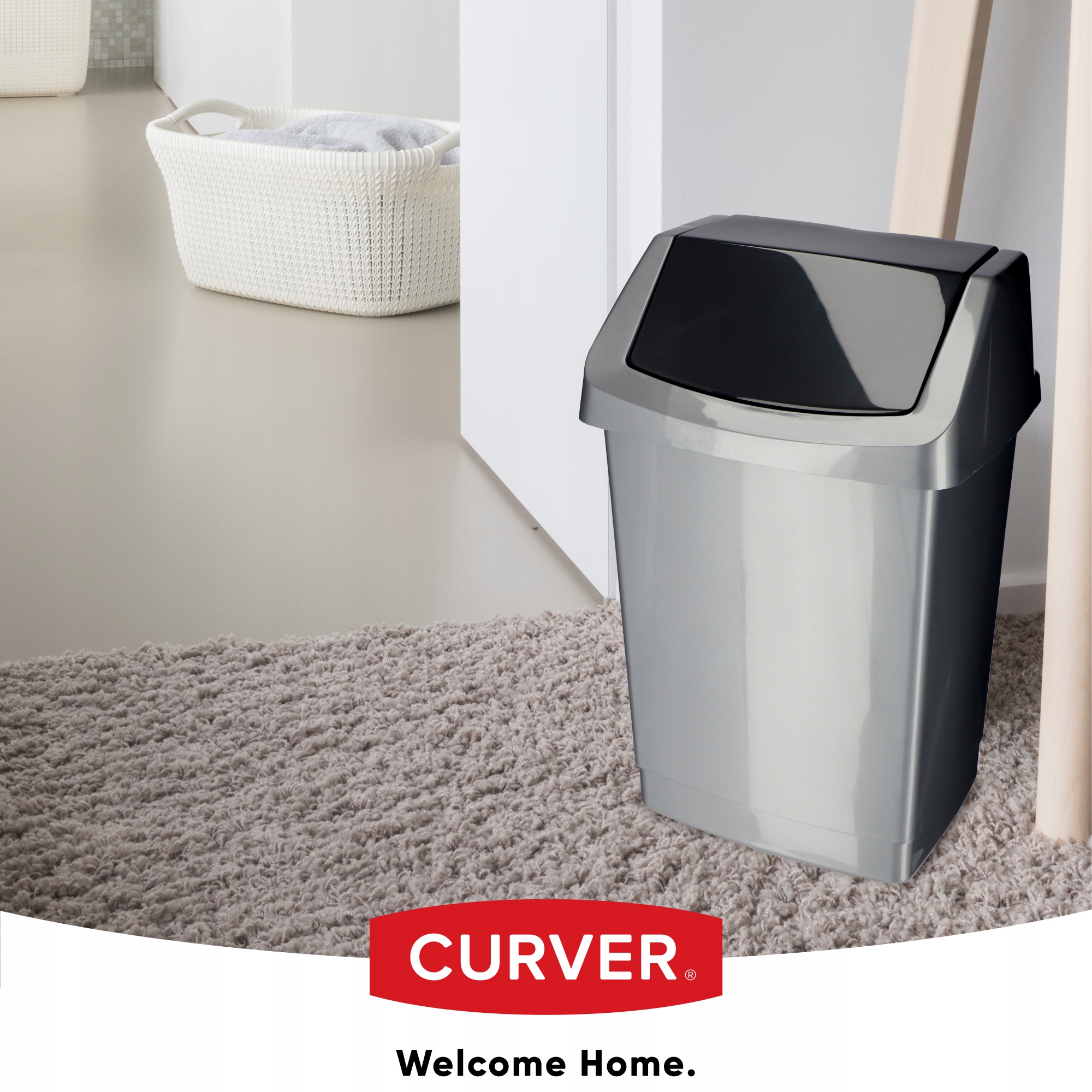 Kosz na śmieci Curver Click-IT 15L, grafit