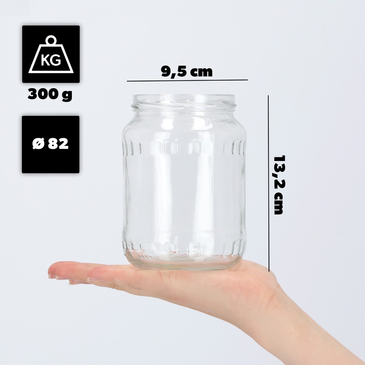 Słoiki na przetwory Jukka 720ml fi 82 mm 24szt + wieczko Makatka