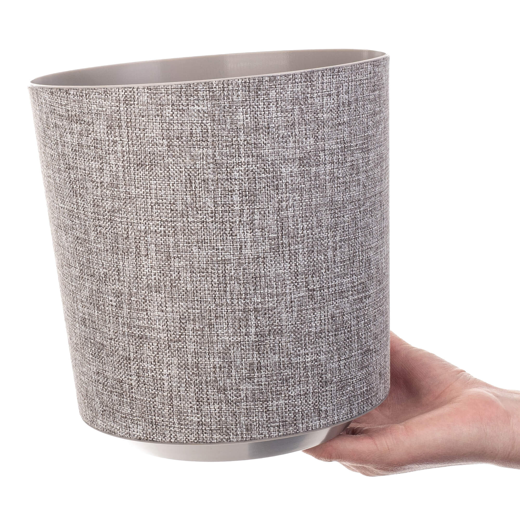 Doniczka osłonka Pebris 19cm taupe
