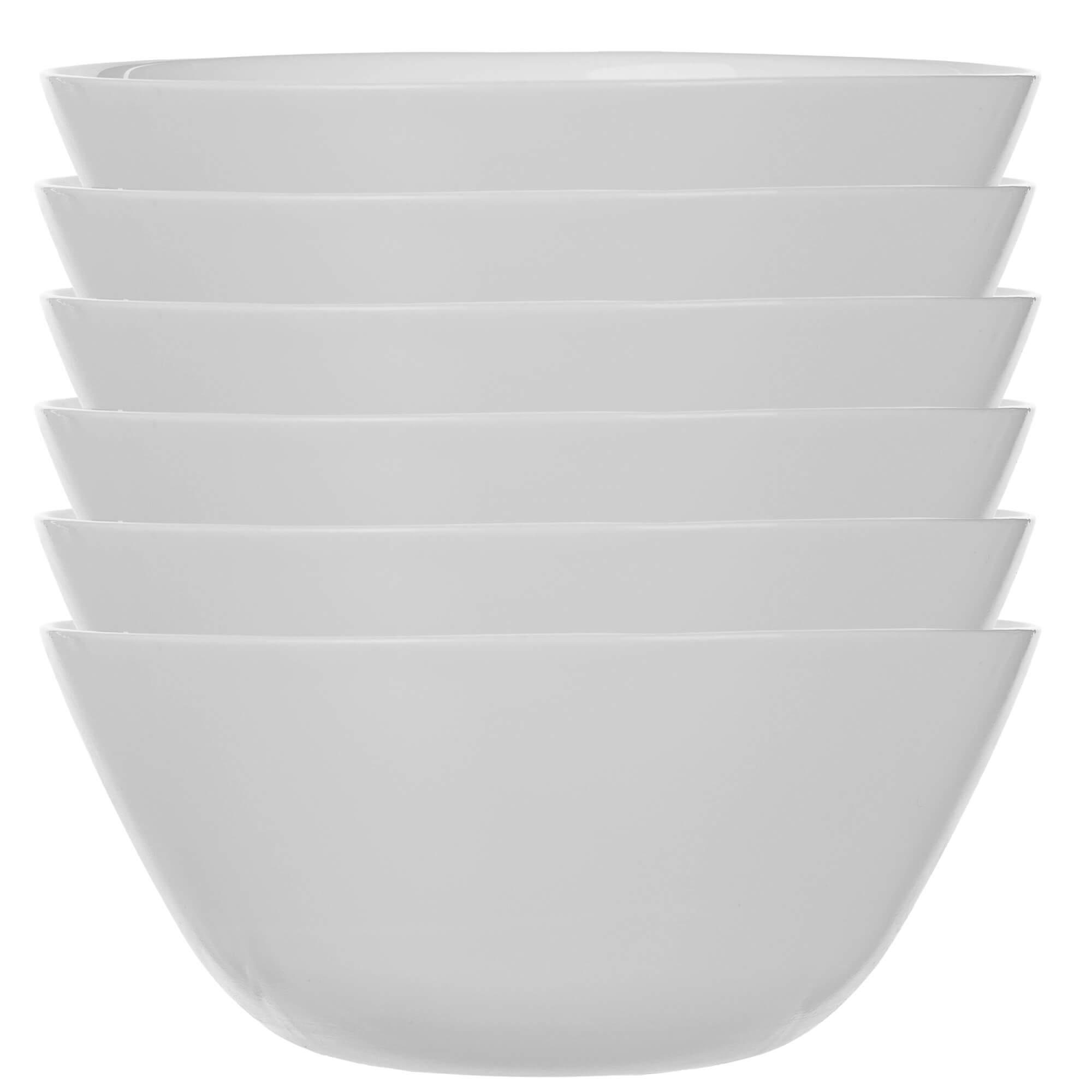 Salaterka szklana Datena 18 cm biała 6 szt.