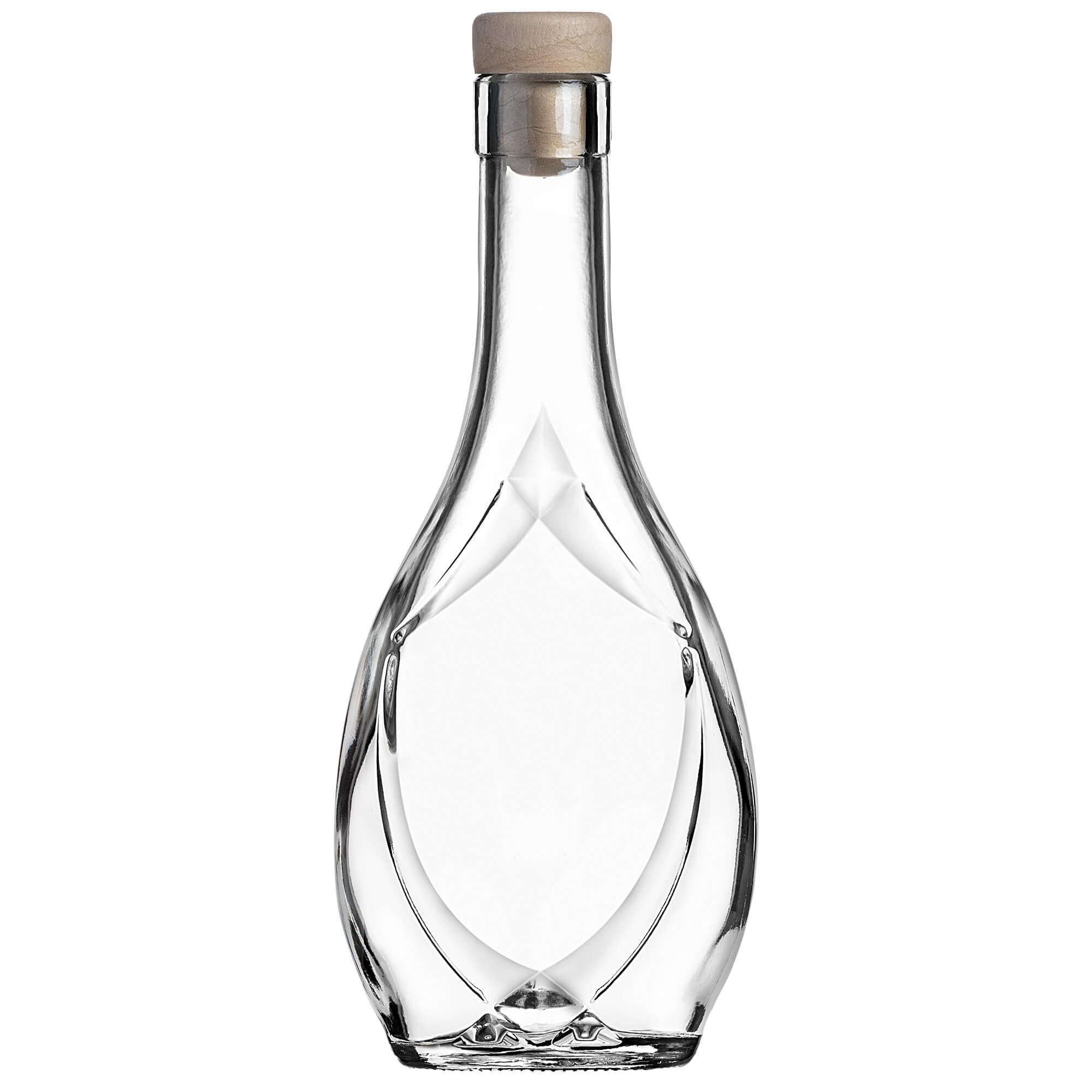 Szklana butelka na nalewkę Icona 250ml z korkiem syntetycznym 10 szt.