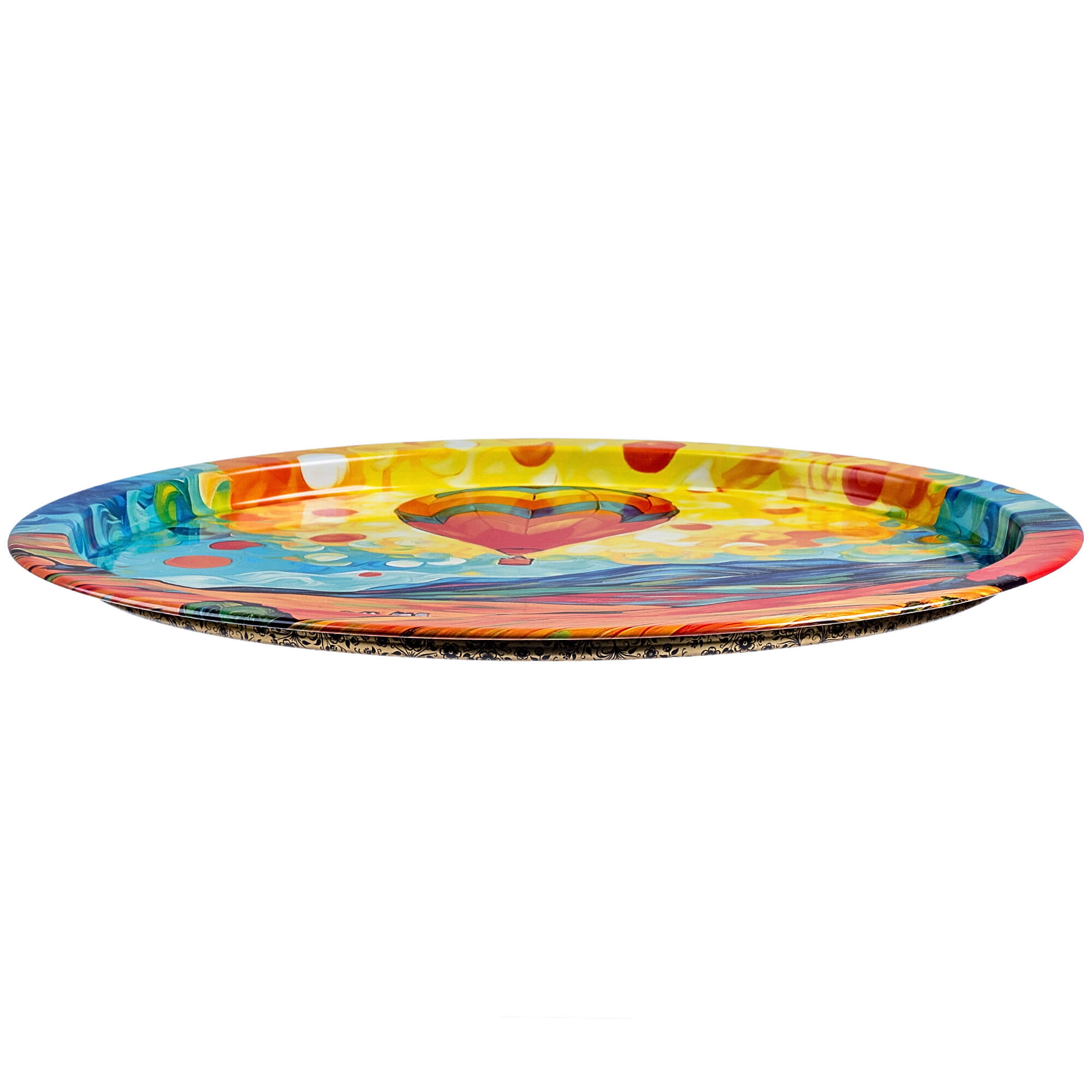 Taca okrągła litografowana Terzone 32.5 cm metalowa "Balon"