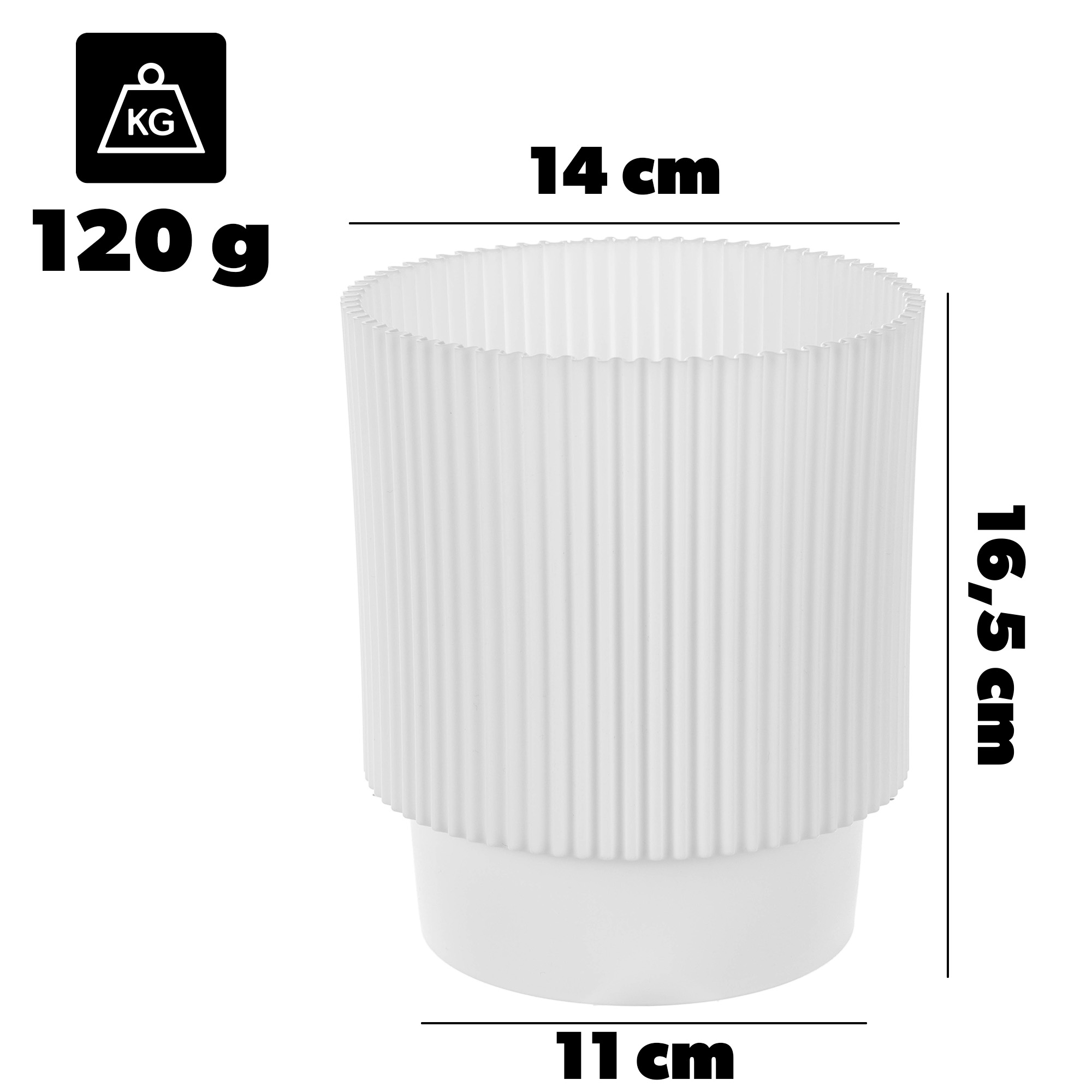 Doniczka na kwiaty Aldeia 14cm biała