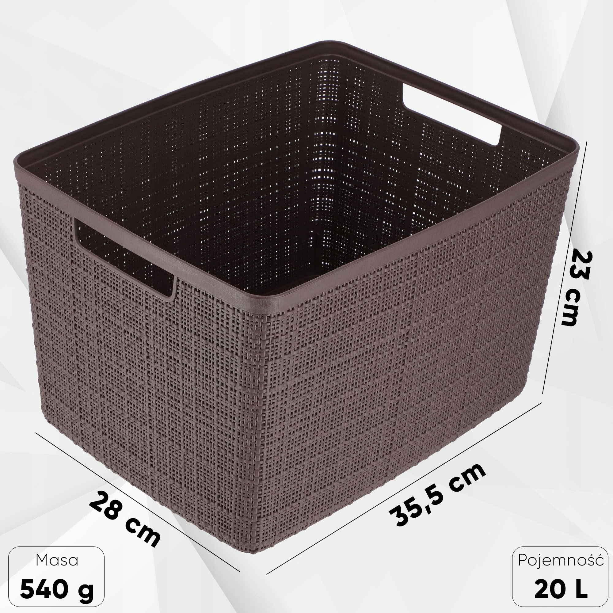 Pojemnik do przechowywania 20L Curver Jute, brązowy