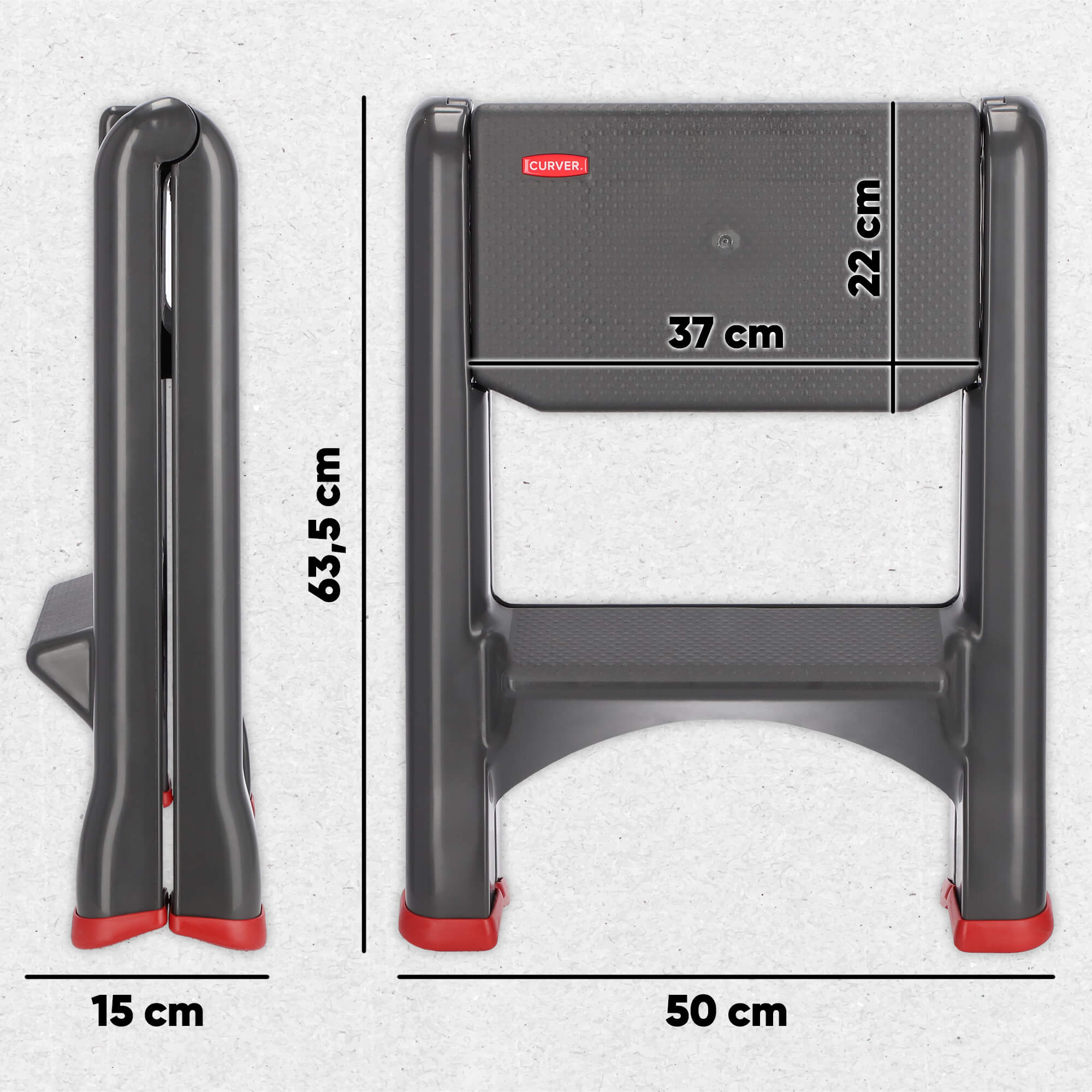 Drabinka plastikowa, składana Curver 150 kg