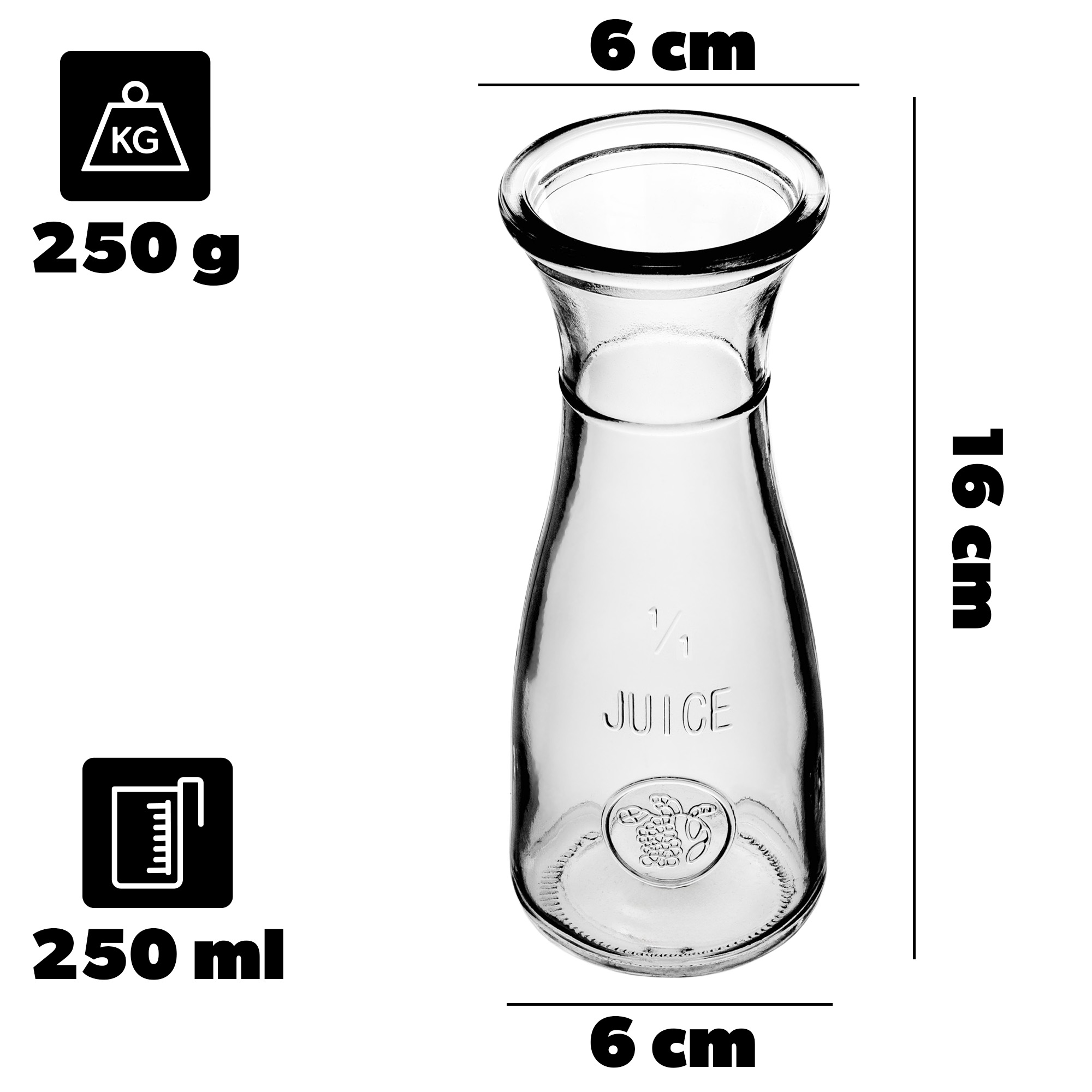 Karafka szklana Calera 250ml 2szt