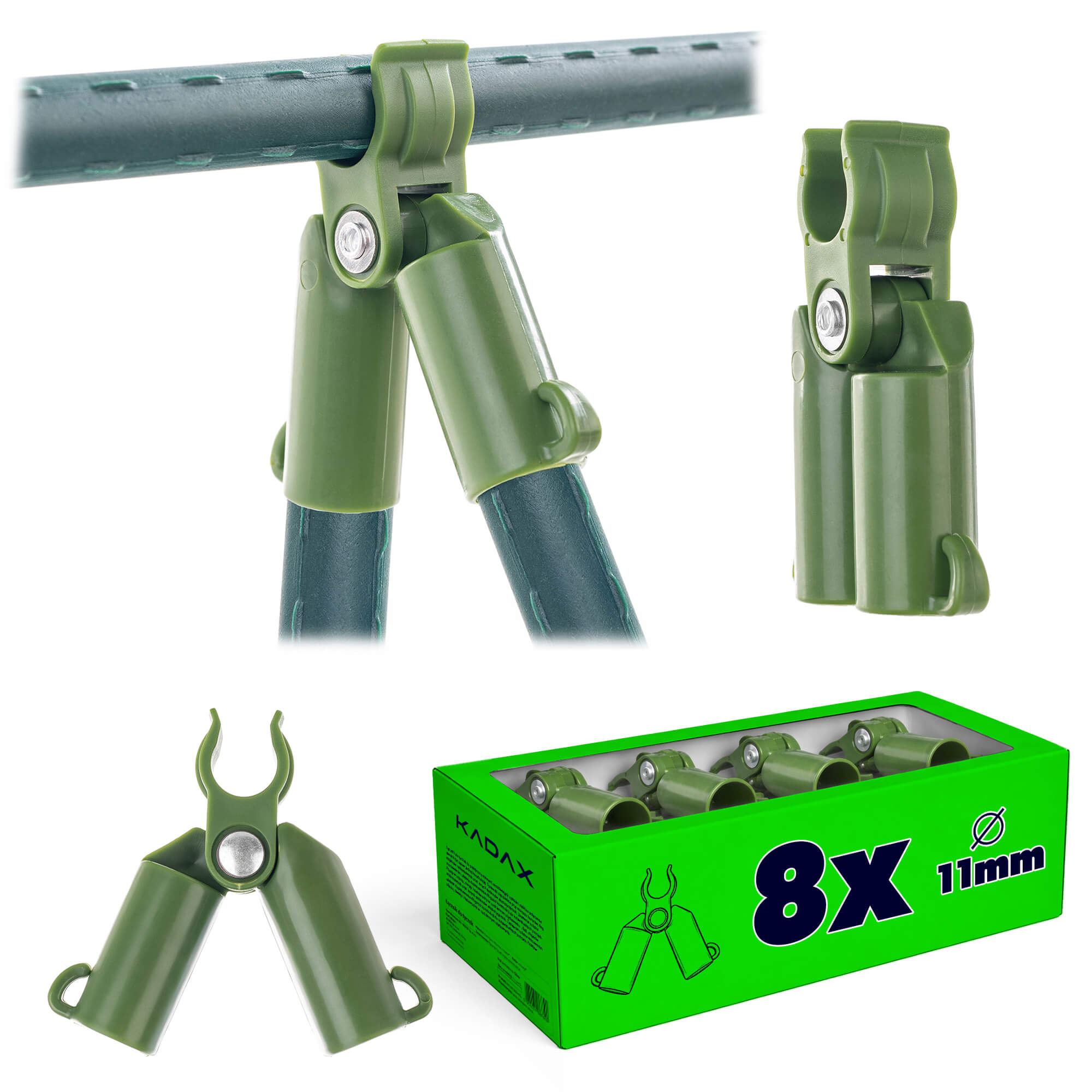 Łącznik szczytowy do tyczek ogrodowych Posile regulowany 11mm 8szt