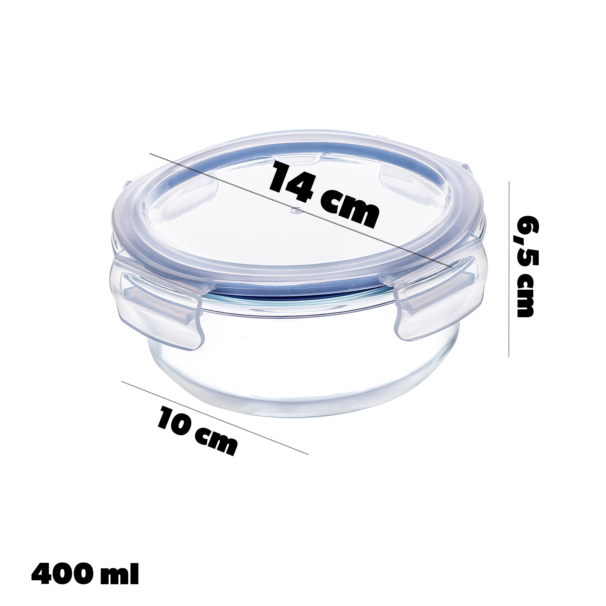 Zestaw okrągłych pojemników Athie 400ml+620ml+950ml