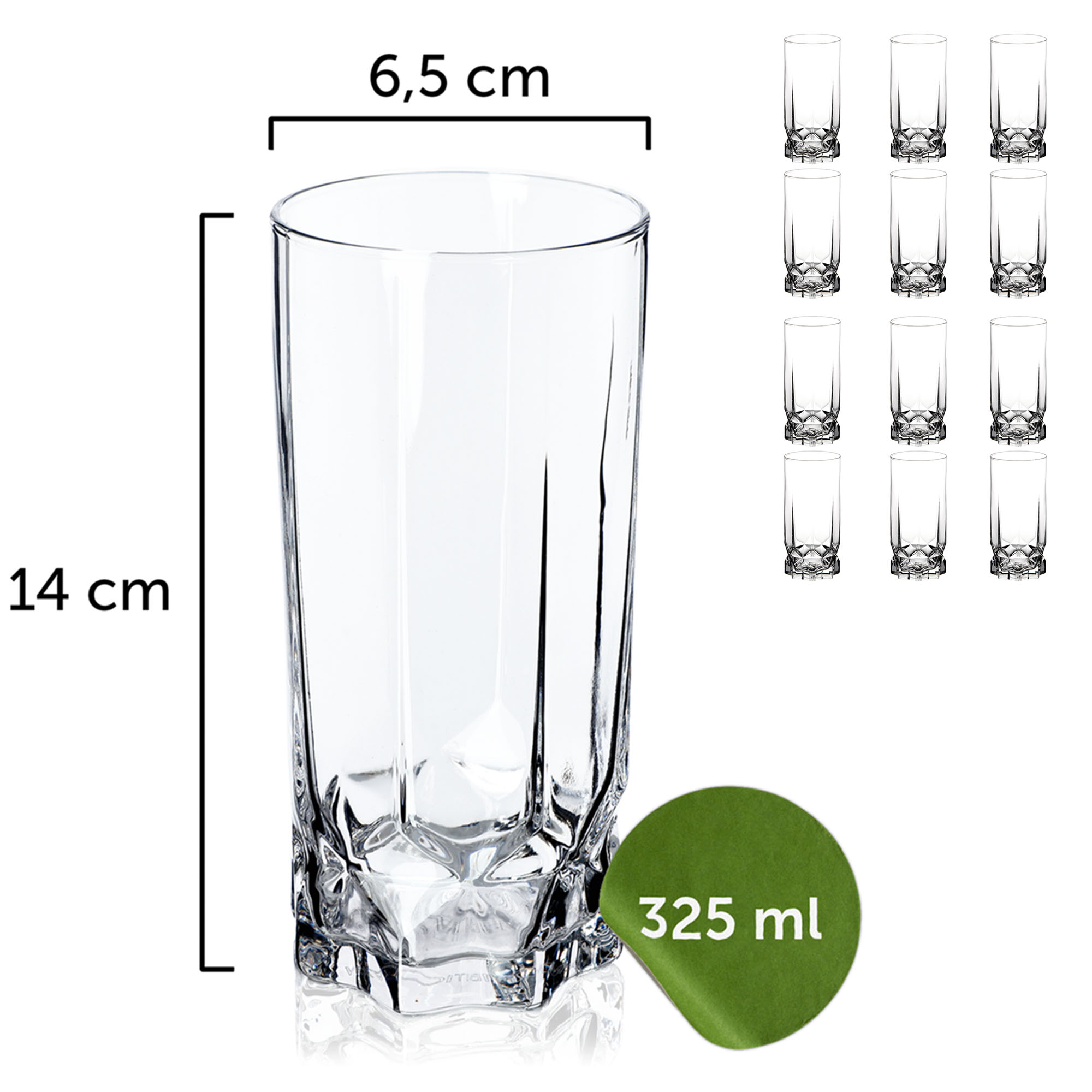 Szklanki do drinków i napojów Anzio 325 ml, 12 szt.