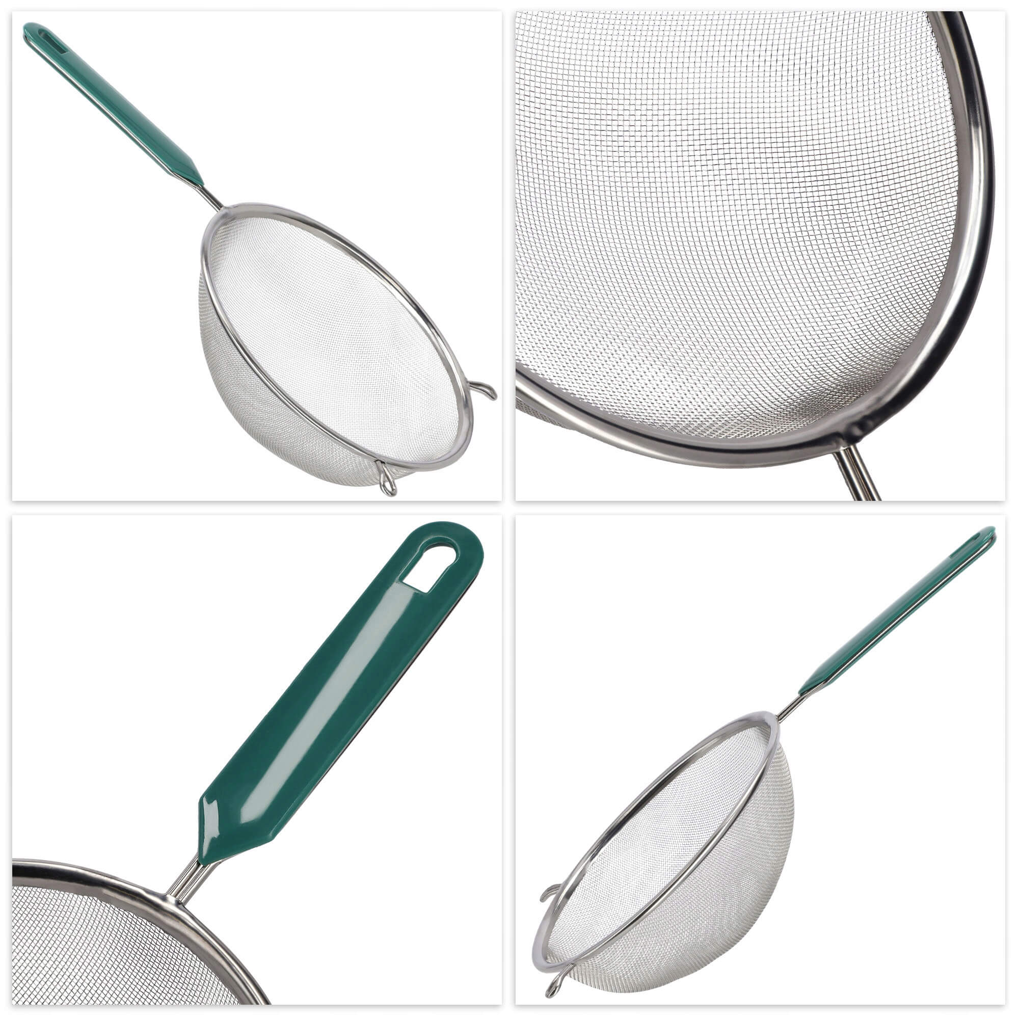 Sitko kuchenne nierdzewne 7 cm, zielone