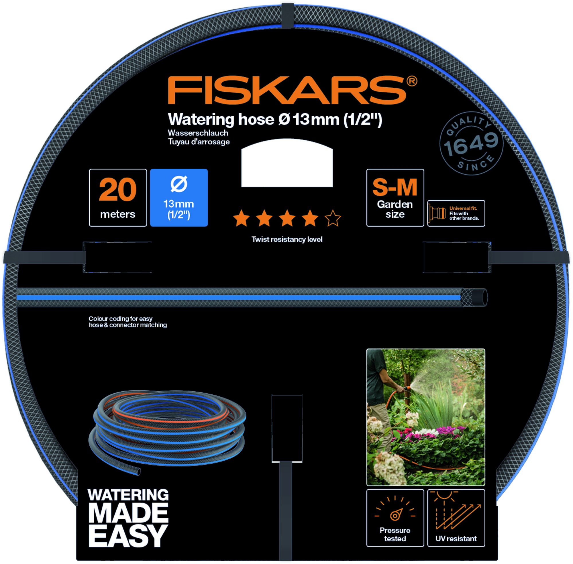 Fiskars 1027104 Wąż ogrodowy 13 mm (1/2”) 20 m – Q4