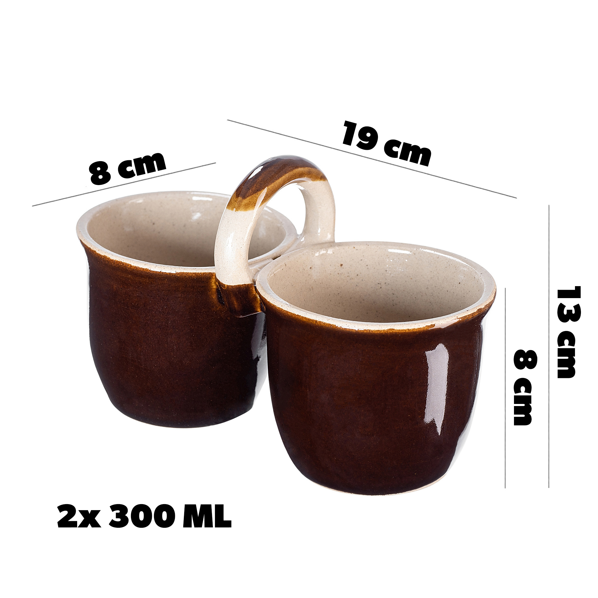 Bliźniak kamionkowy Olympia 2 x 300 ml