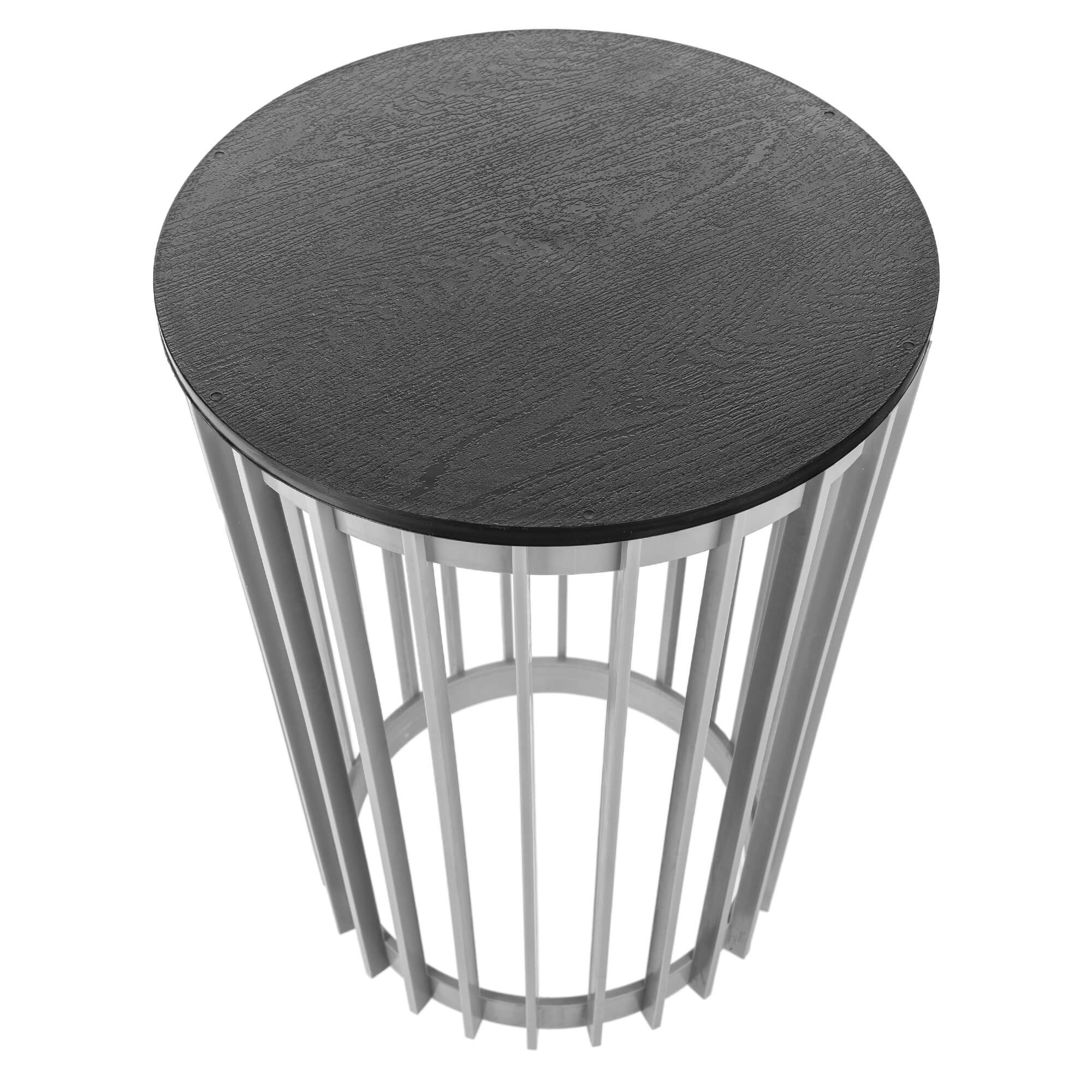 Kwietnik dwustronny Aytre 40 cm platynowy + blat czarny
