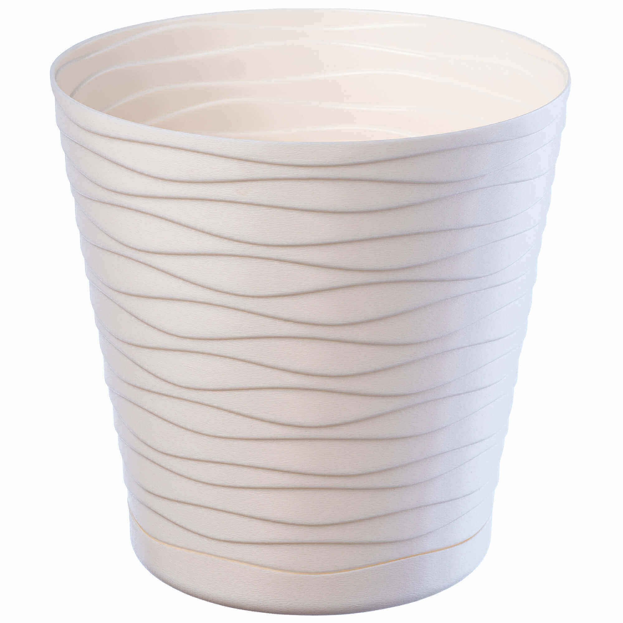 Doniczka z podstawką Greve 21 cm, kremowa