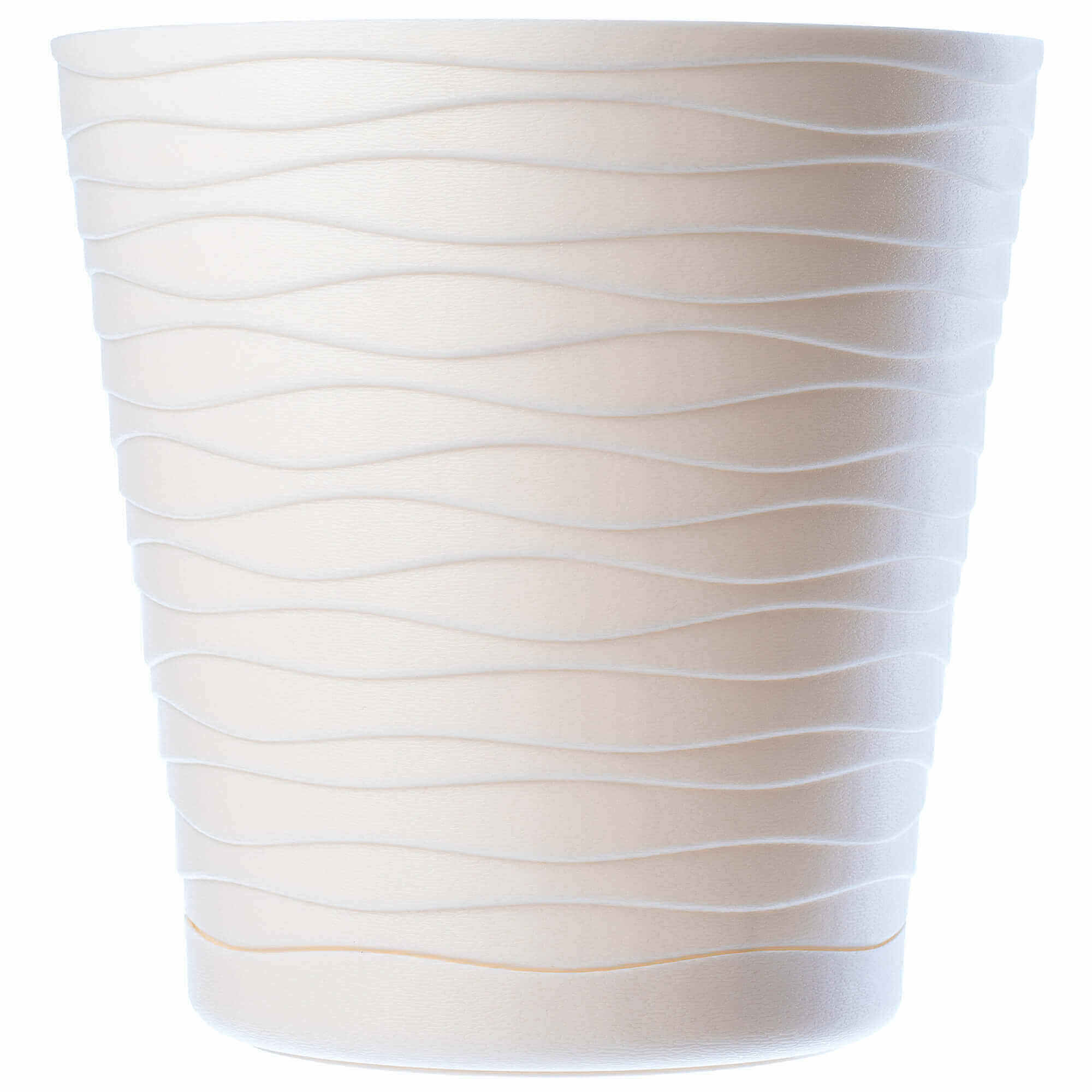 Doniczka z podstawką Greve 21 cm, kremowa
