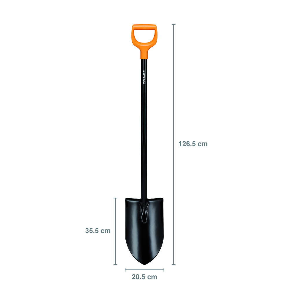 Fiskars 1067517 Solid+ Szpadel ostry XL długi trzonek