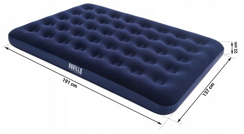 Materac dwuosobowy welurowy 191 x 137 cm Bestway 67002