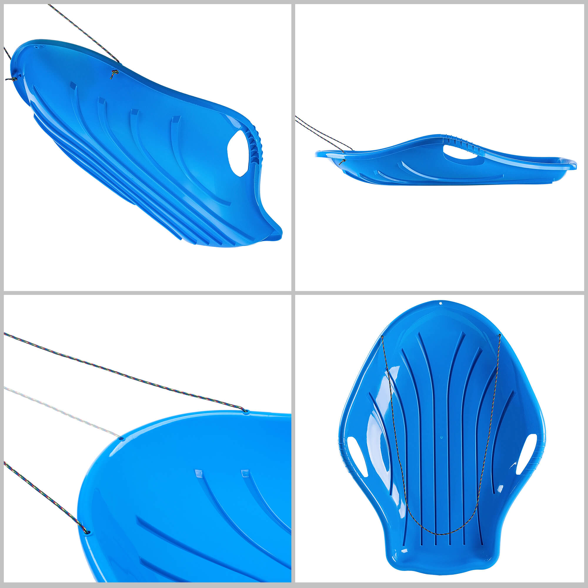 Sanki plastikowe z linką Brez, niebieskie