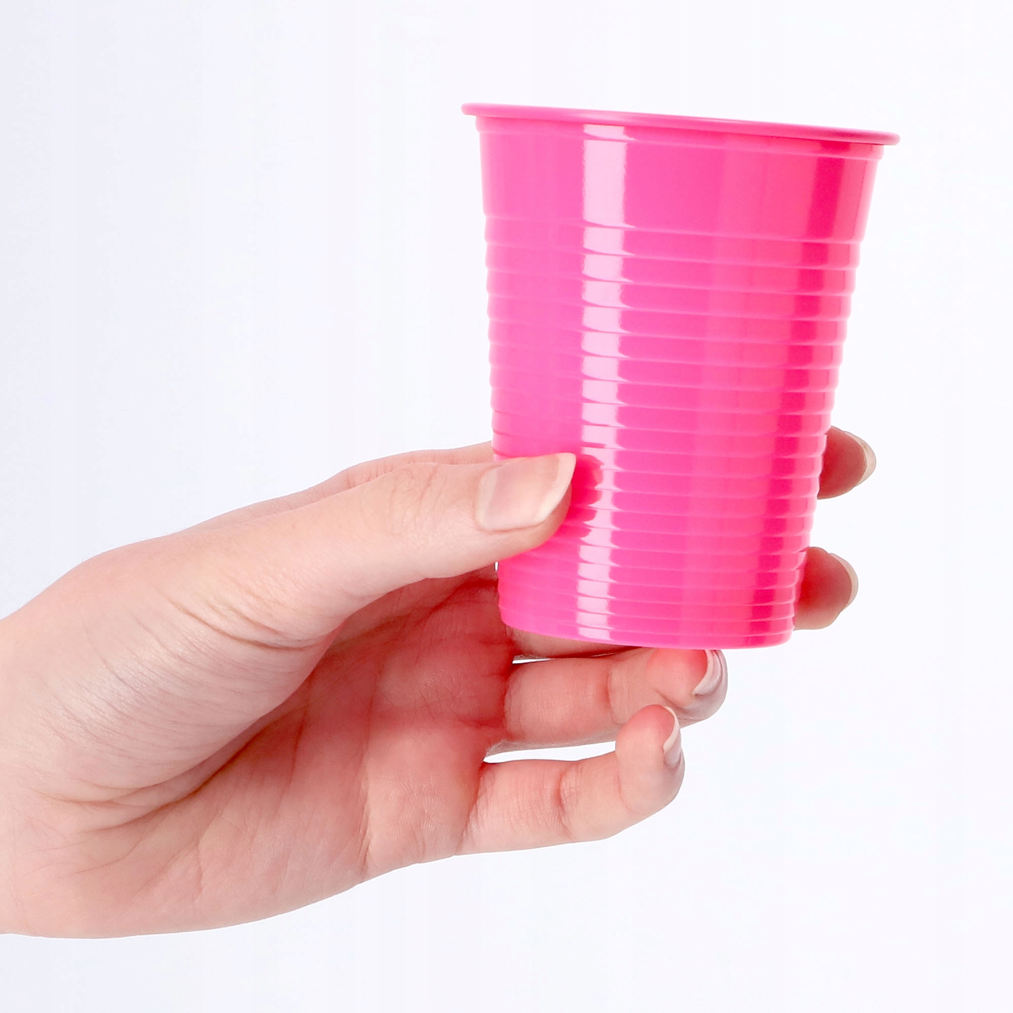 Kubki jednorazowe Ravi 200 ml 6 szt, różowe