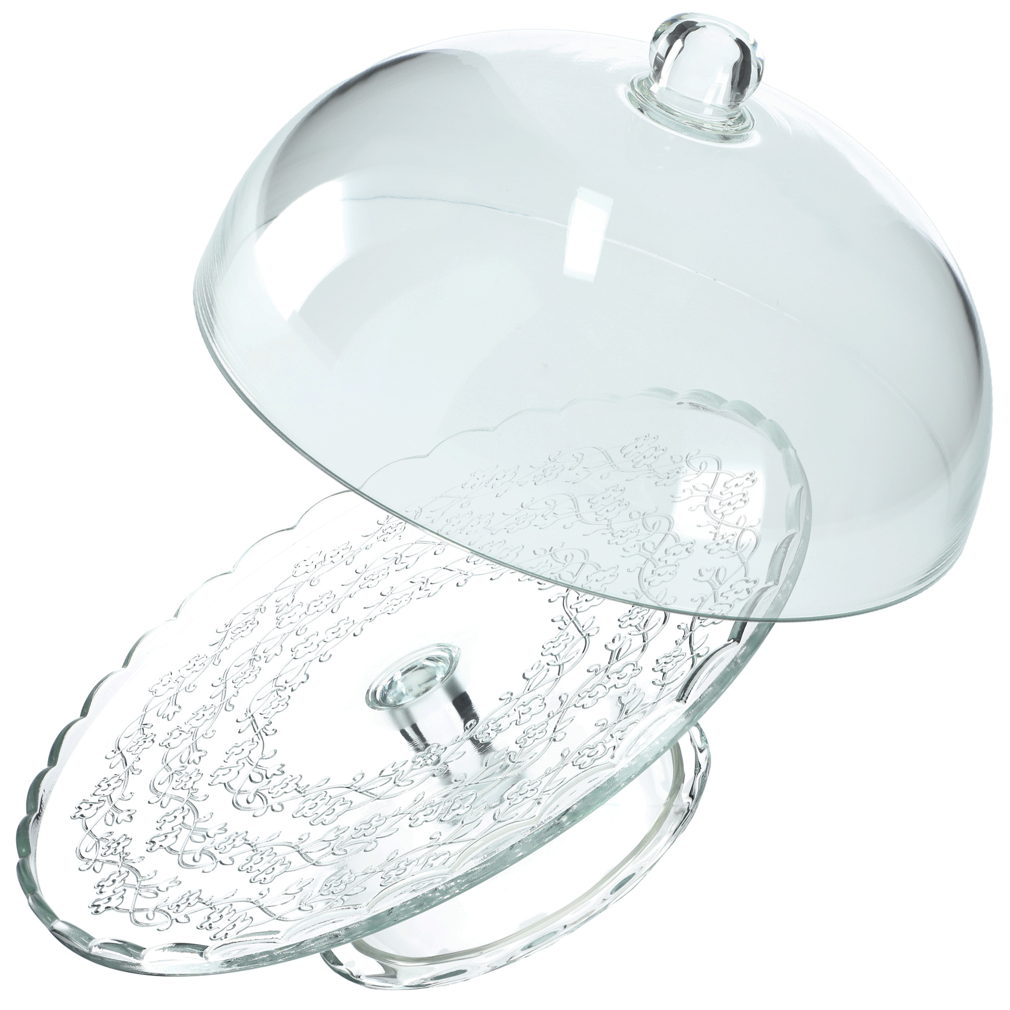 Patera z pokrywą Dego z nóżką na ciasto 29 cm
