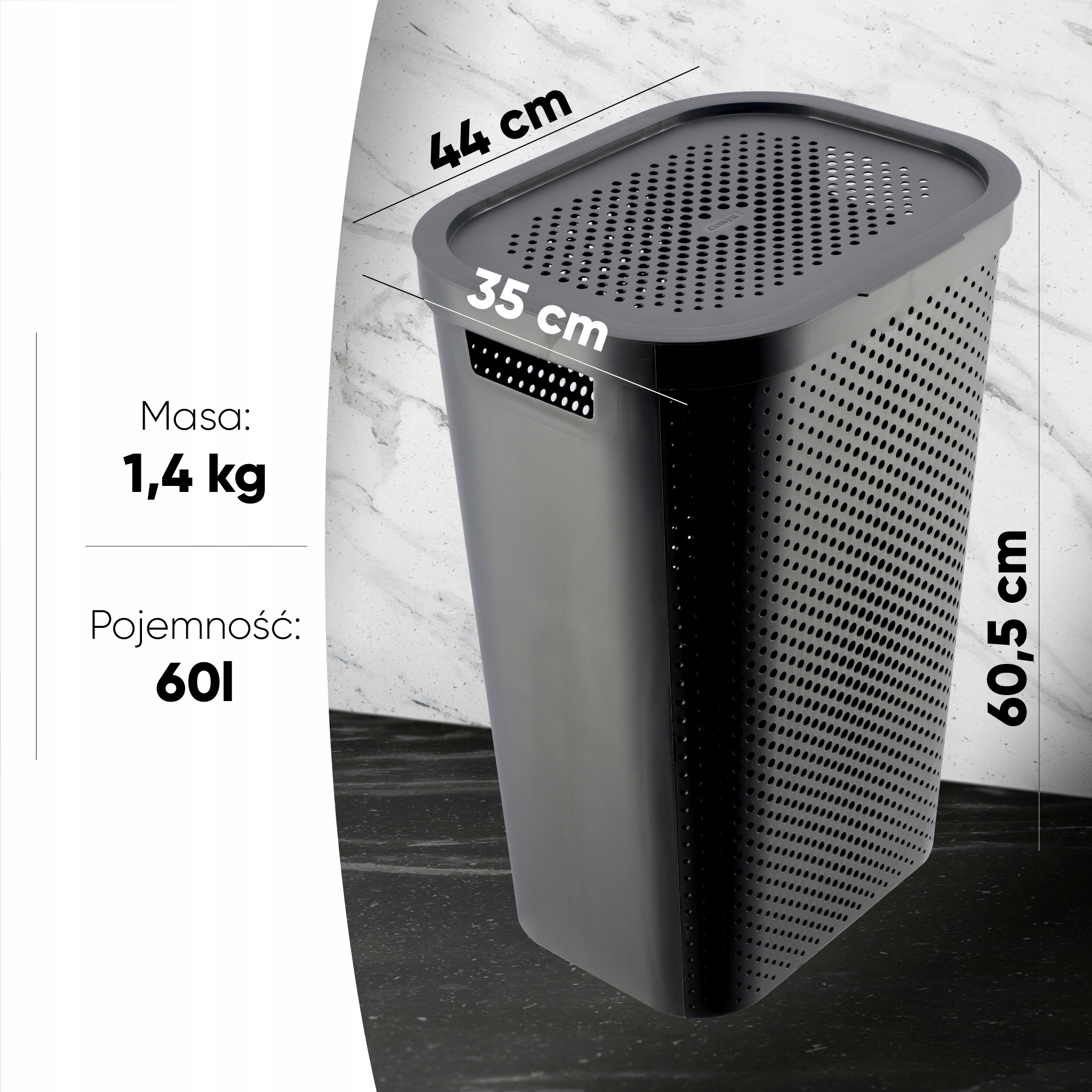 Kosze z pokrywką Curver Infinity 60L mix kolorów, 2 szt.