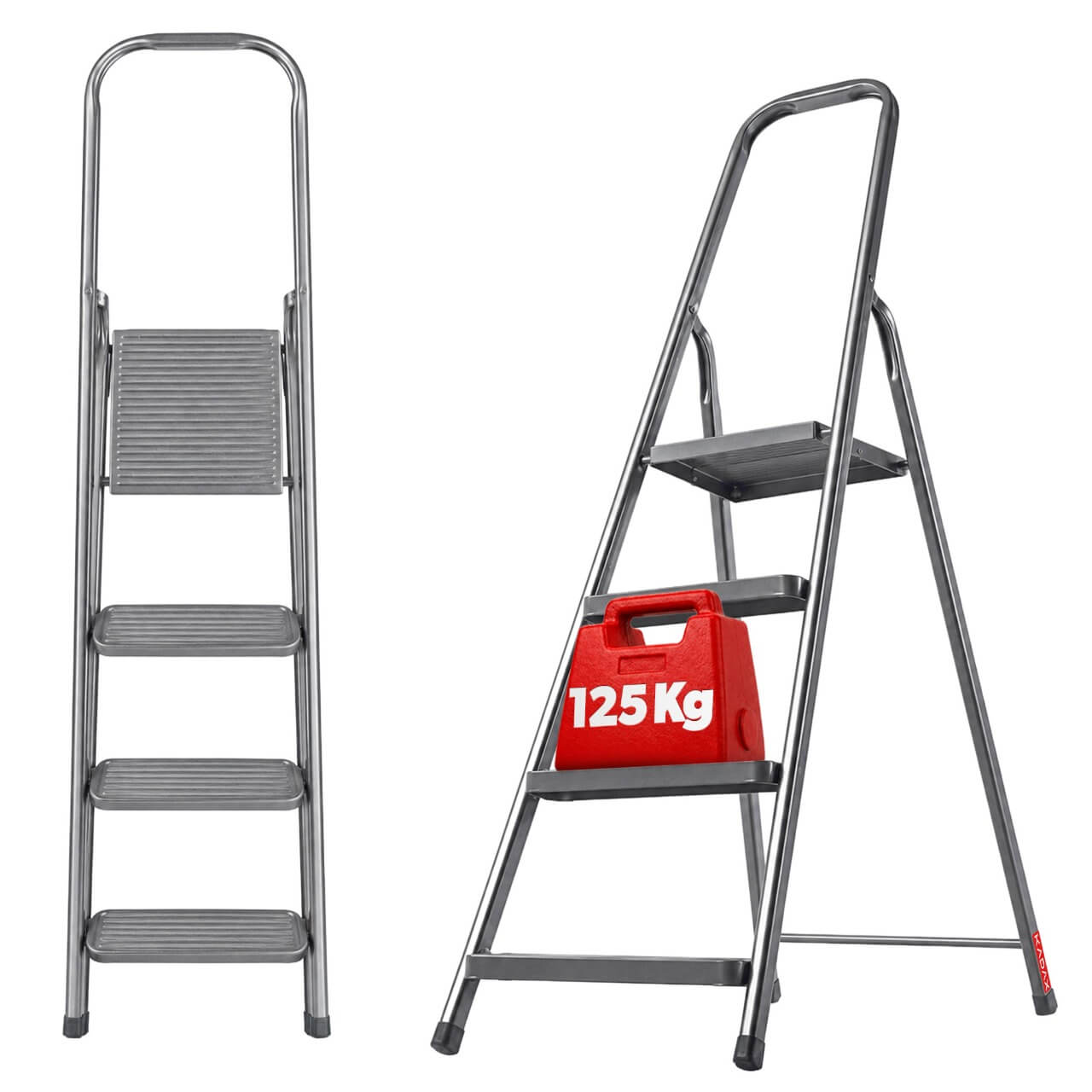 Drabina stalowa z podestem Ceriana 4-stopniowa 125kg