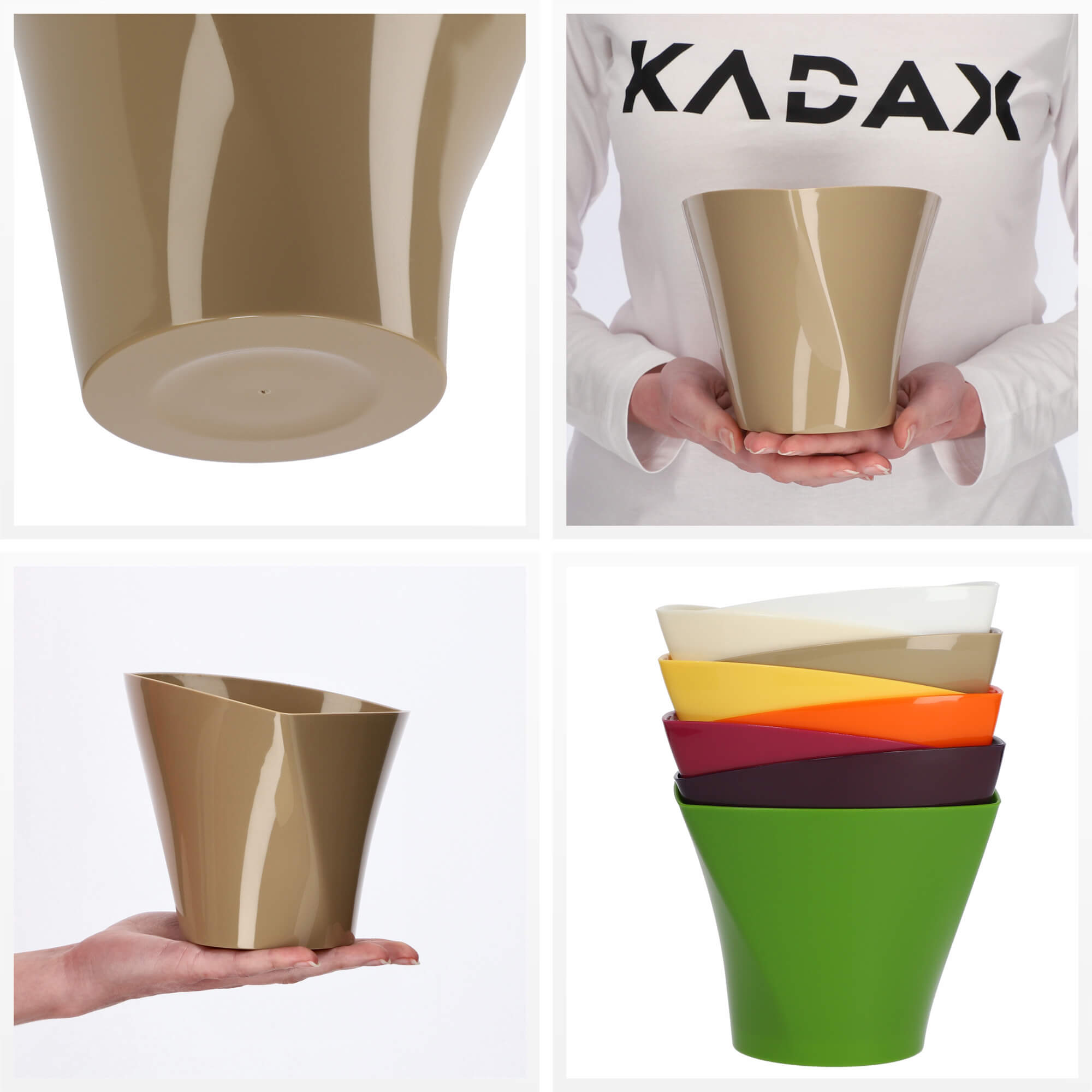 Doniczka na kwiaty Sisco 15 cm, beżowa