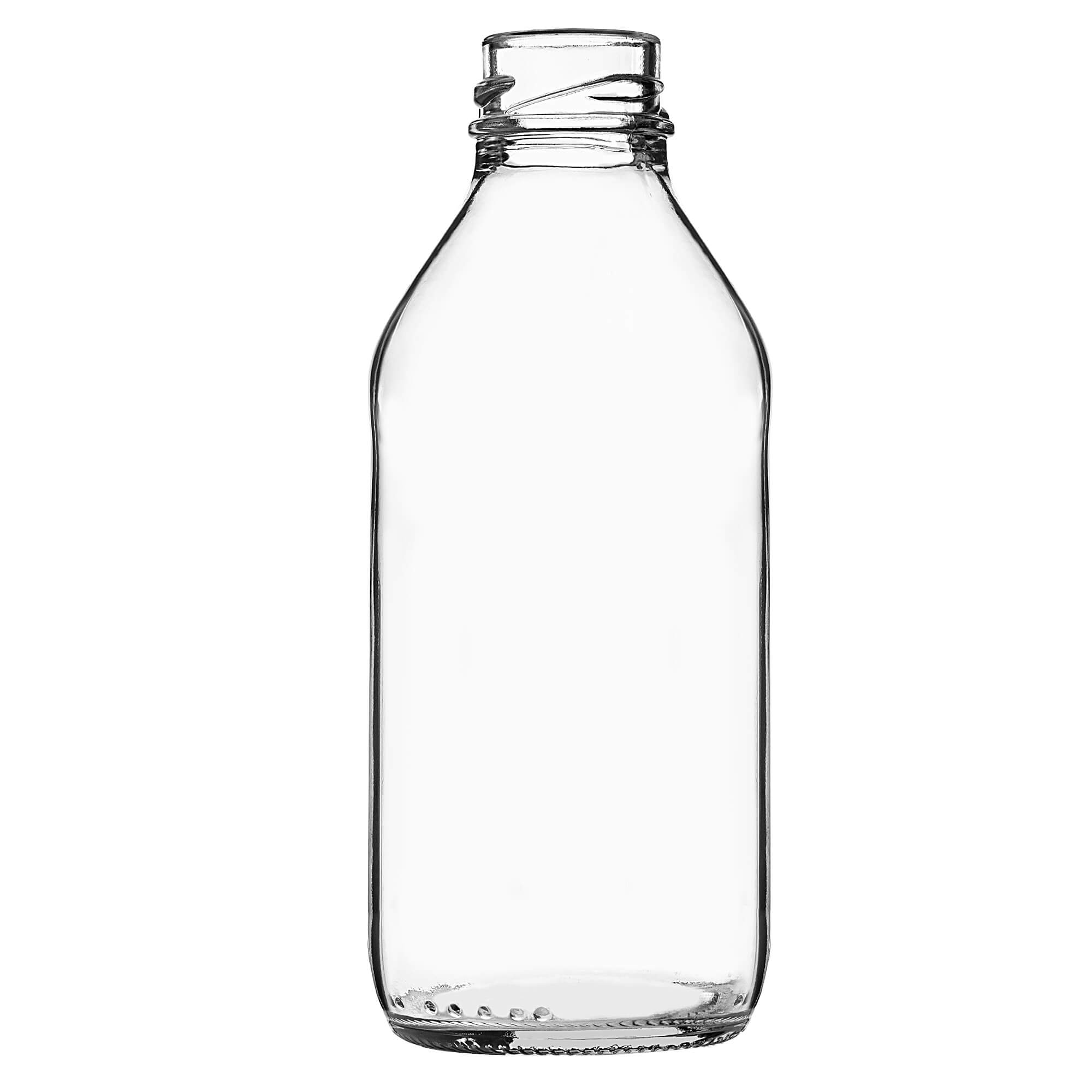 Szklana butelka na sok Potelle 0.33L z czarną zakrętką 10 szt.