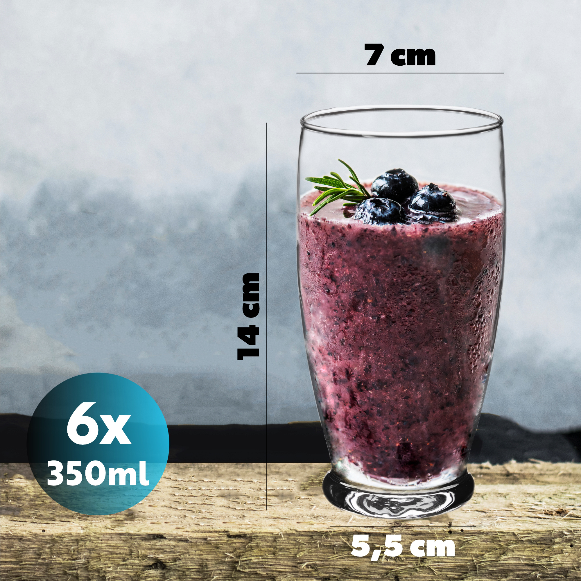 Szklanki do drinków i napojów Berson 350 ml, 6 szt.