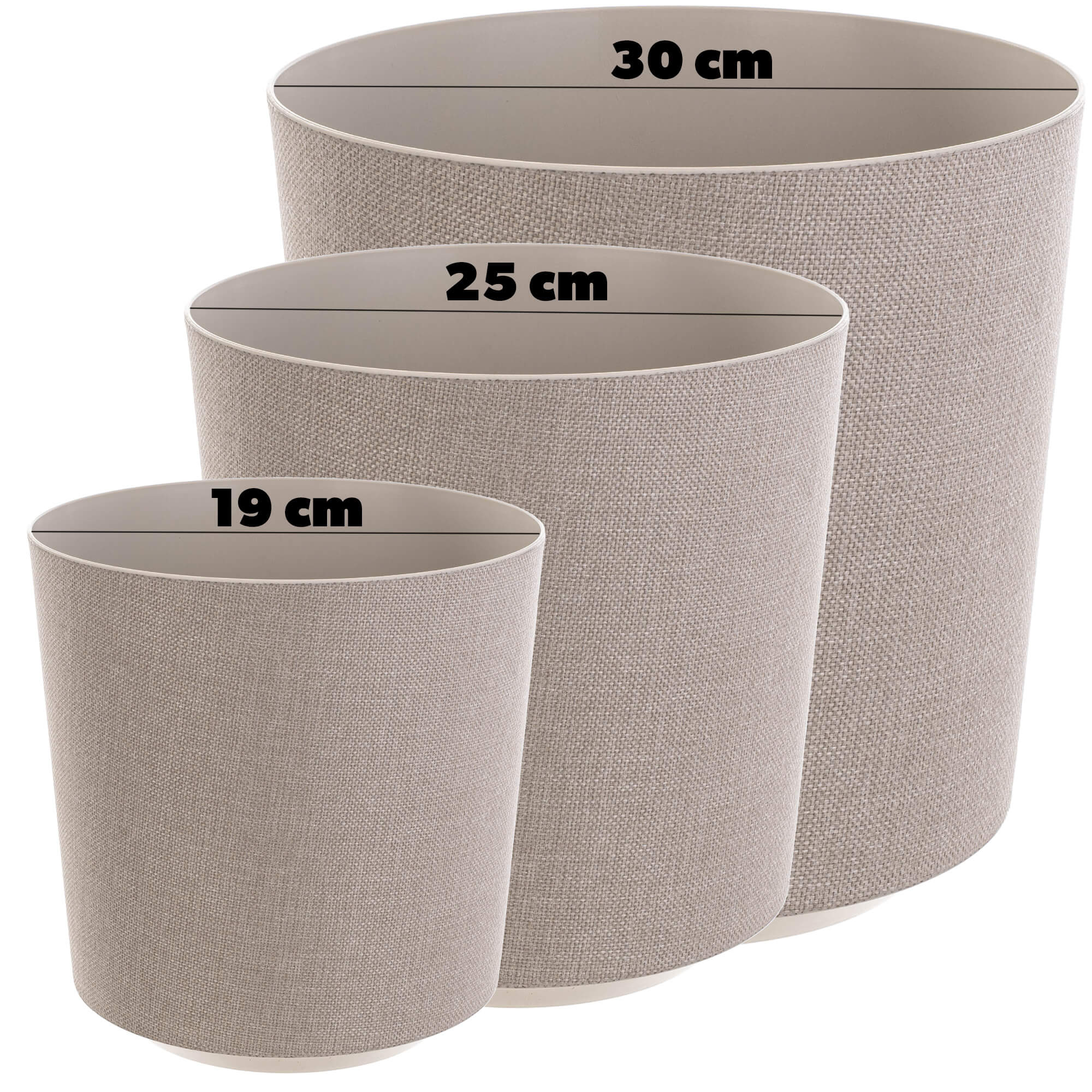 Doniczka osłonka Pebris 25cm beżowa