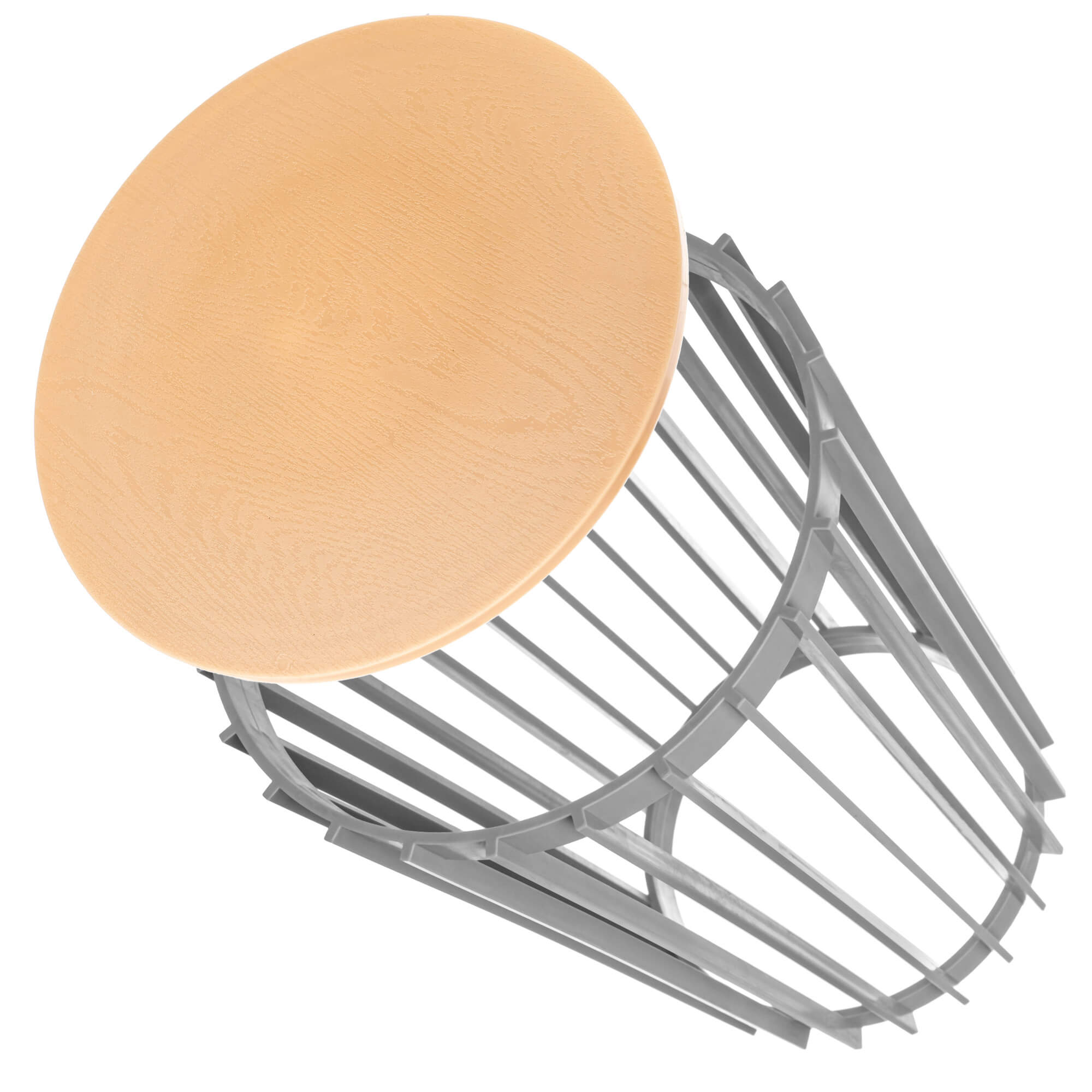 Kwietnik dwustronny Aytre 54 cm platynowy + blat naturalne drewno