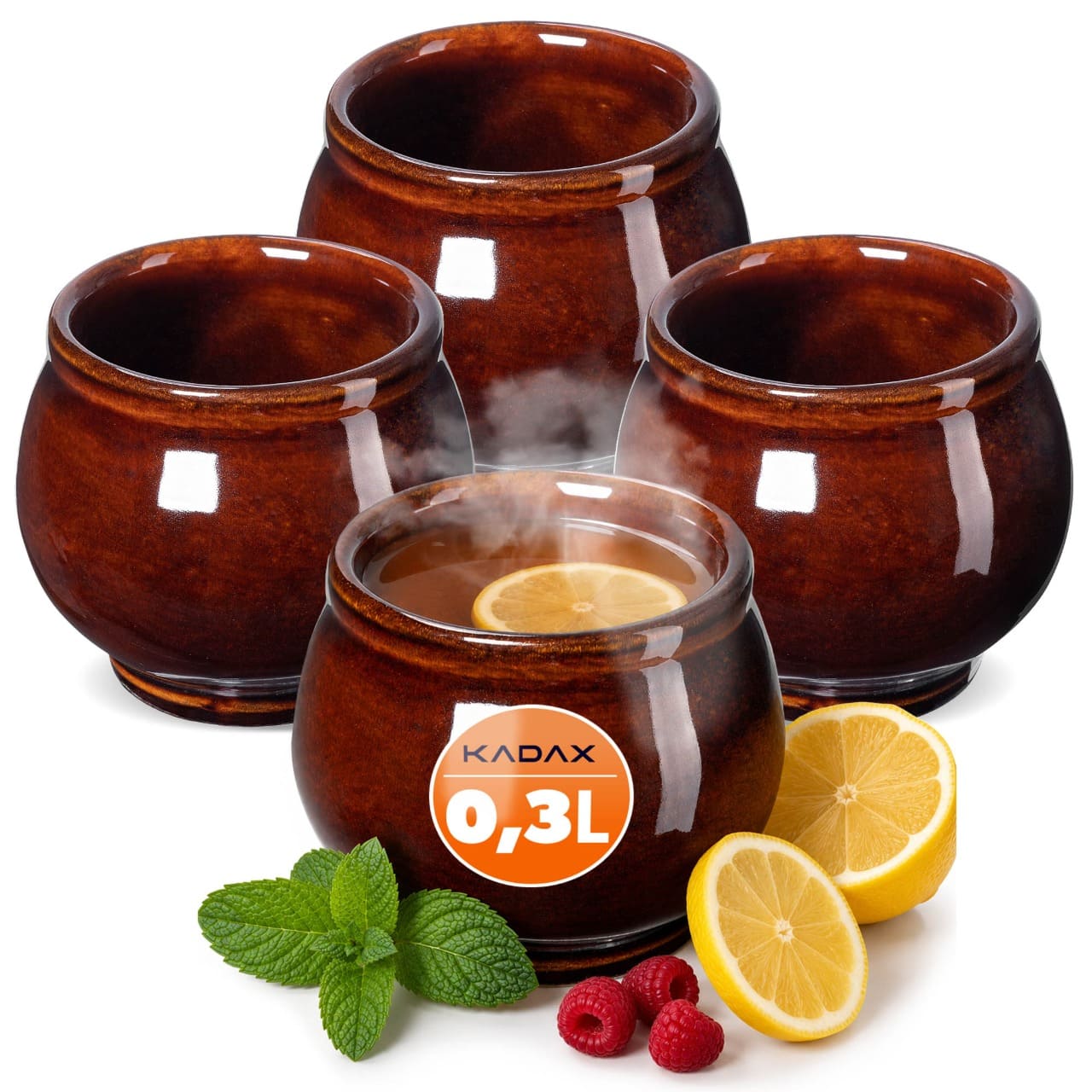 Kubek kamionkowy Olympia 0.3L, 4 szt.