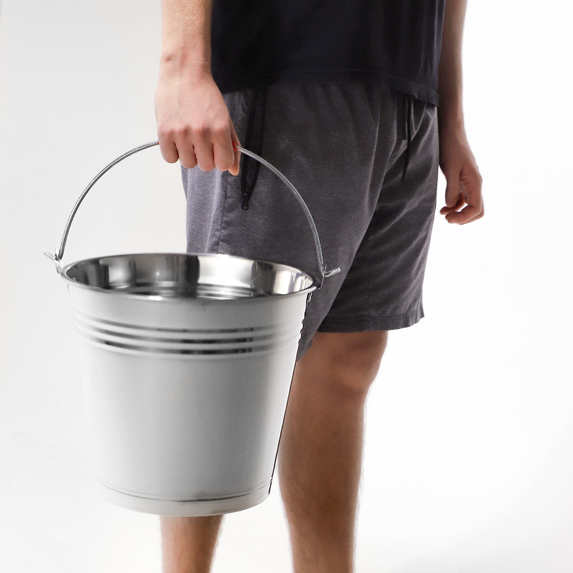 Wiadro nierdzewne Ciney z uchwytem 10L