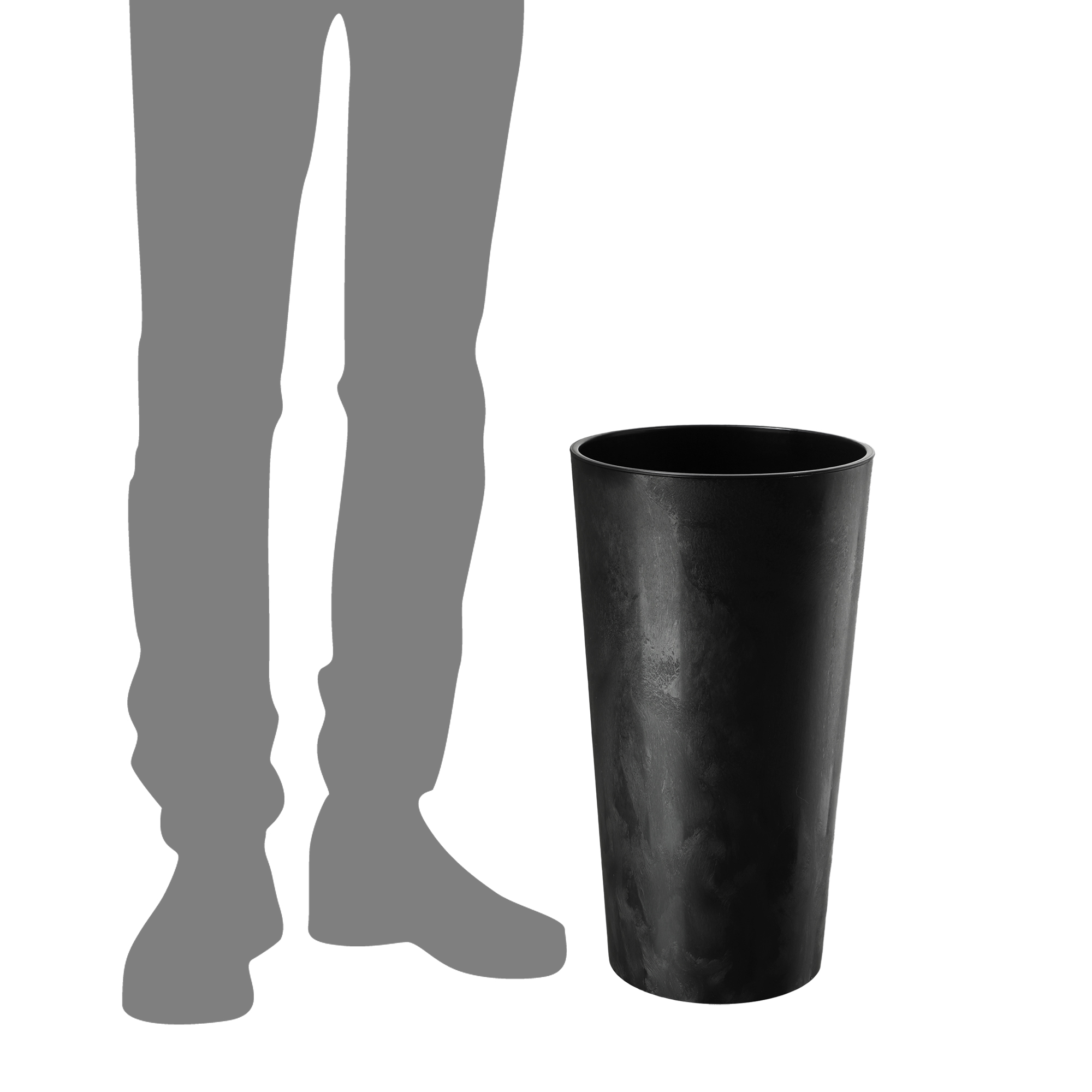 Doniczka na kwiaty Merag 26 cm czarny beton
