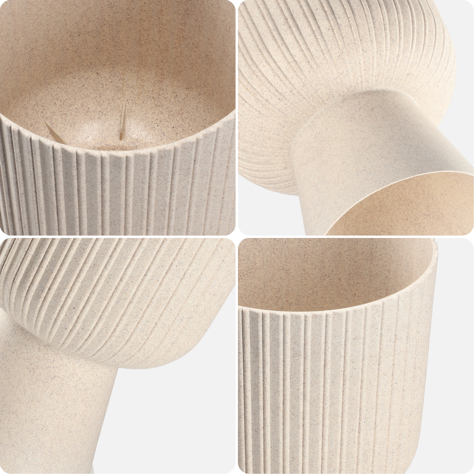 Doniczka na nóżce Golem Eco 14 cm, biała