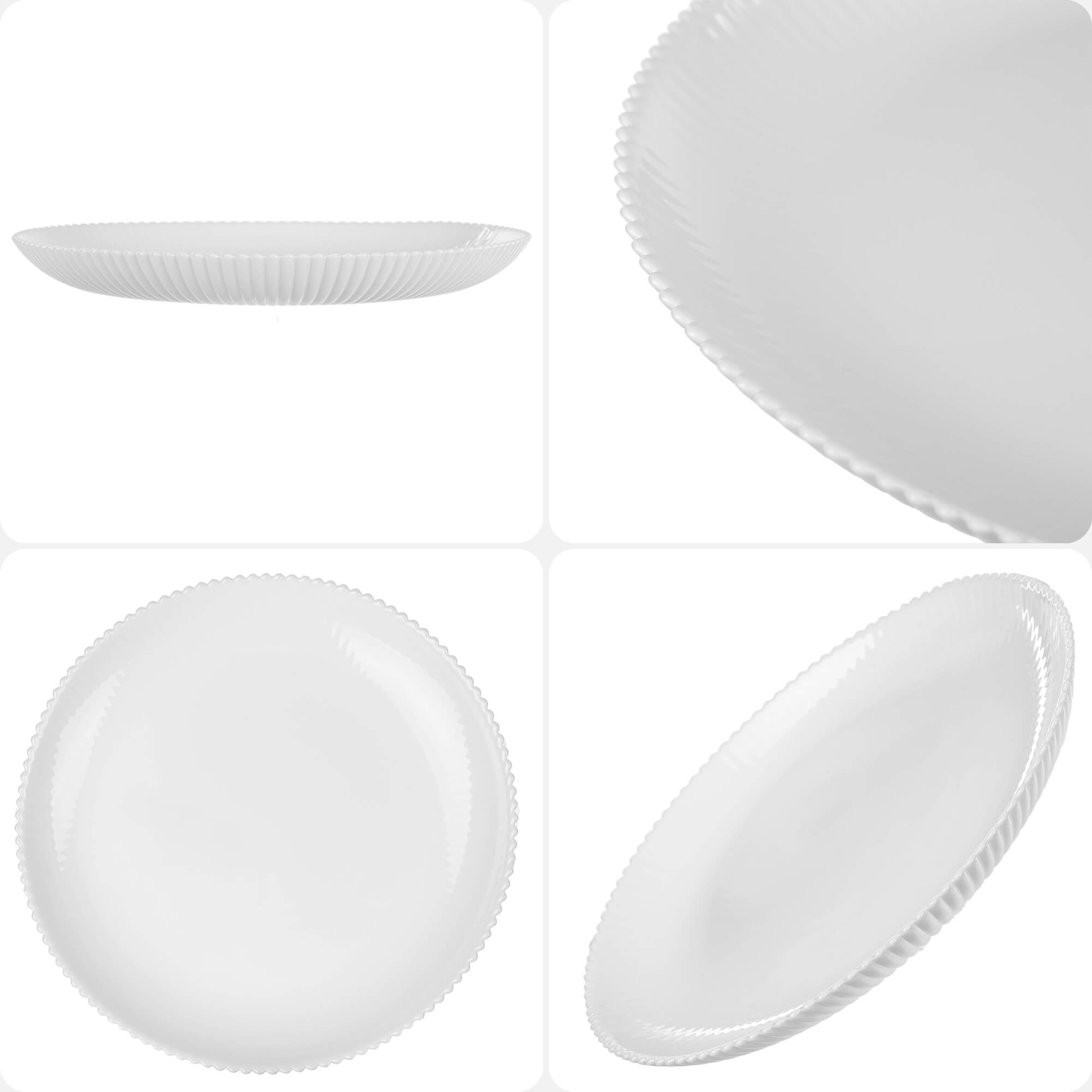 Zestaw obiadowy Regno salaterka 15 cm + talerz deserowy + talerz płytki biały 1 kpl.