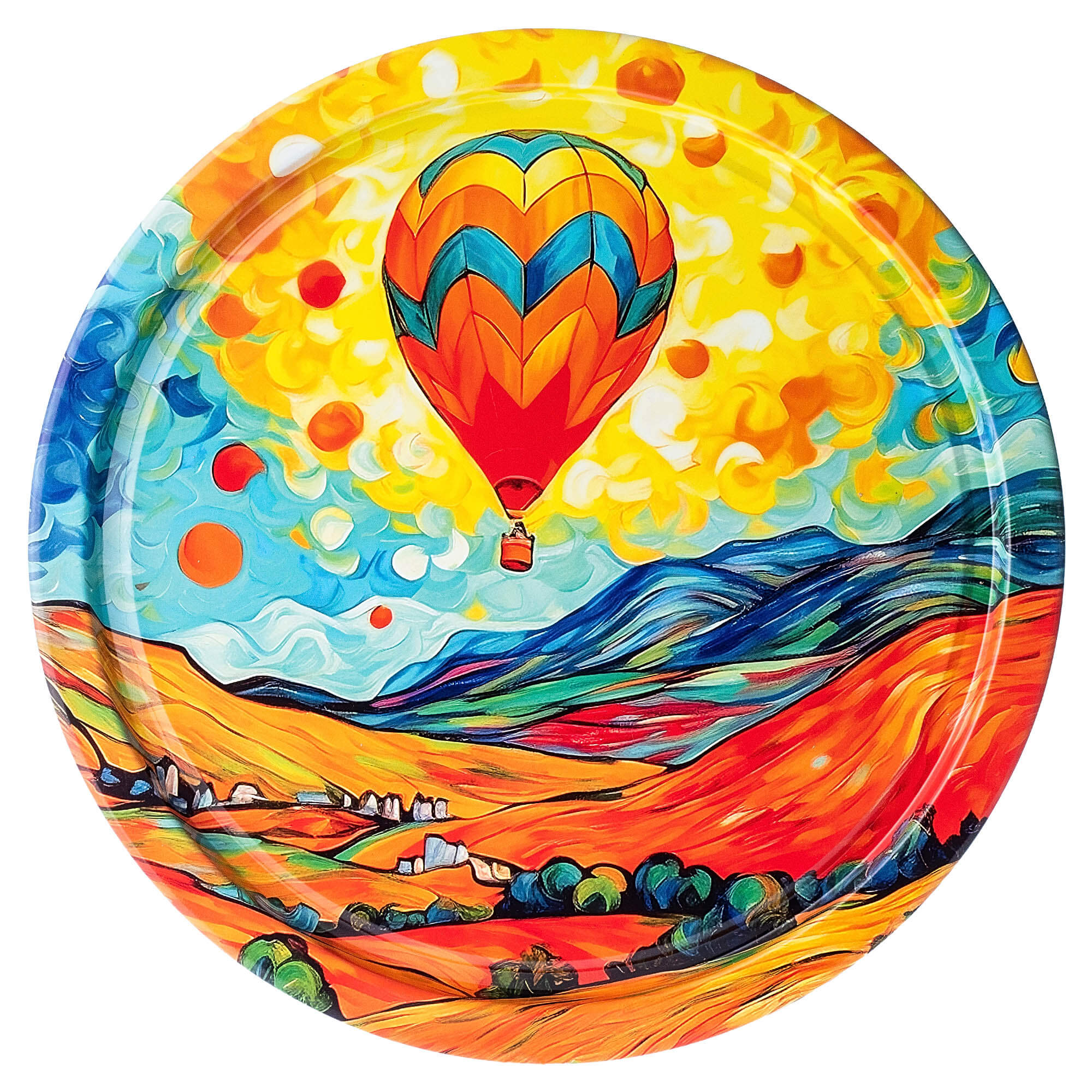 Taca okrągła litografowana Terzone 32.5 cm metalowa "Balon"