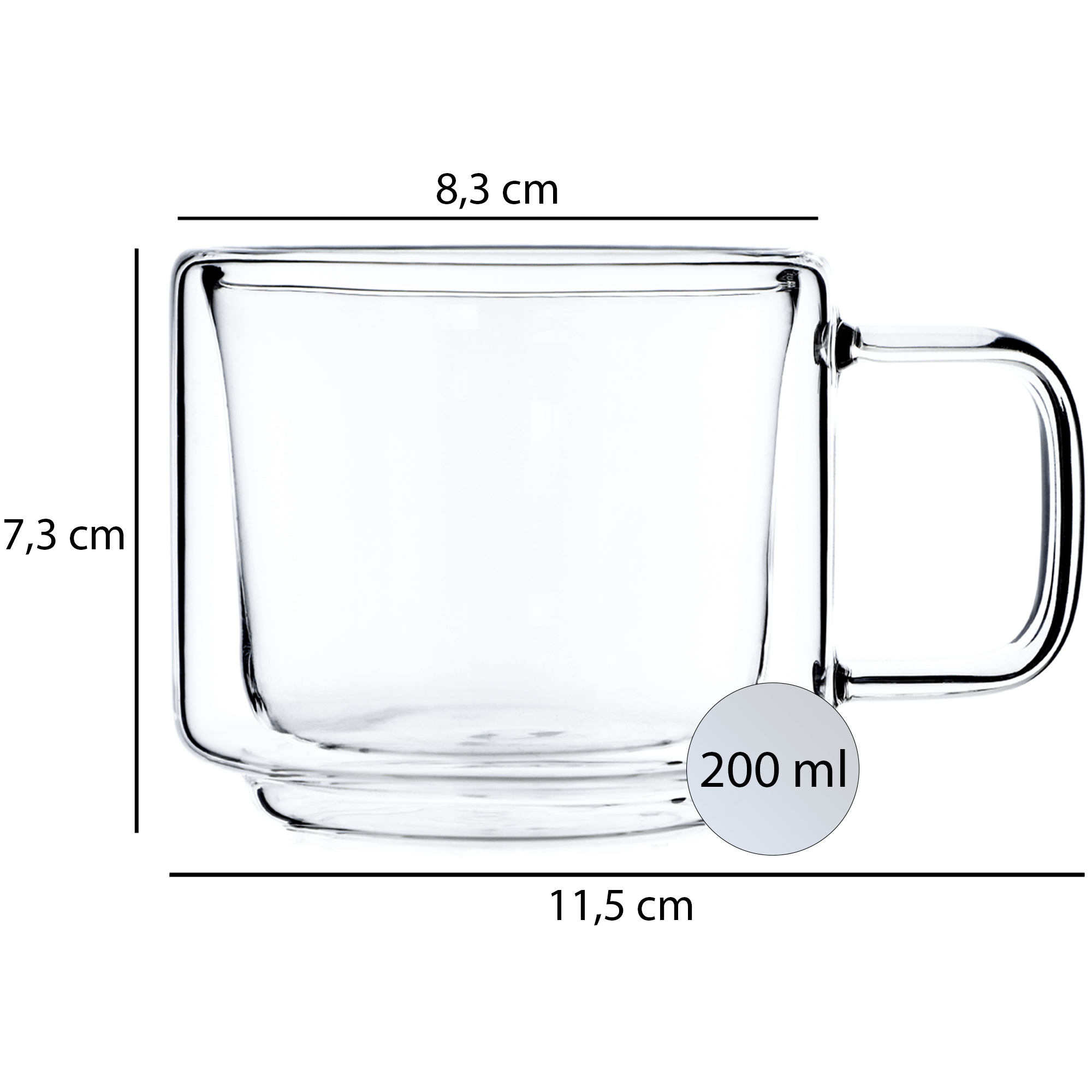 Filiżanki termiczne Forli do kawy i herbaty 200 ml, 6 szt.