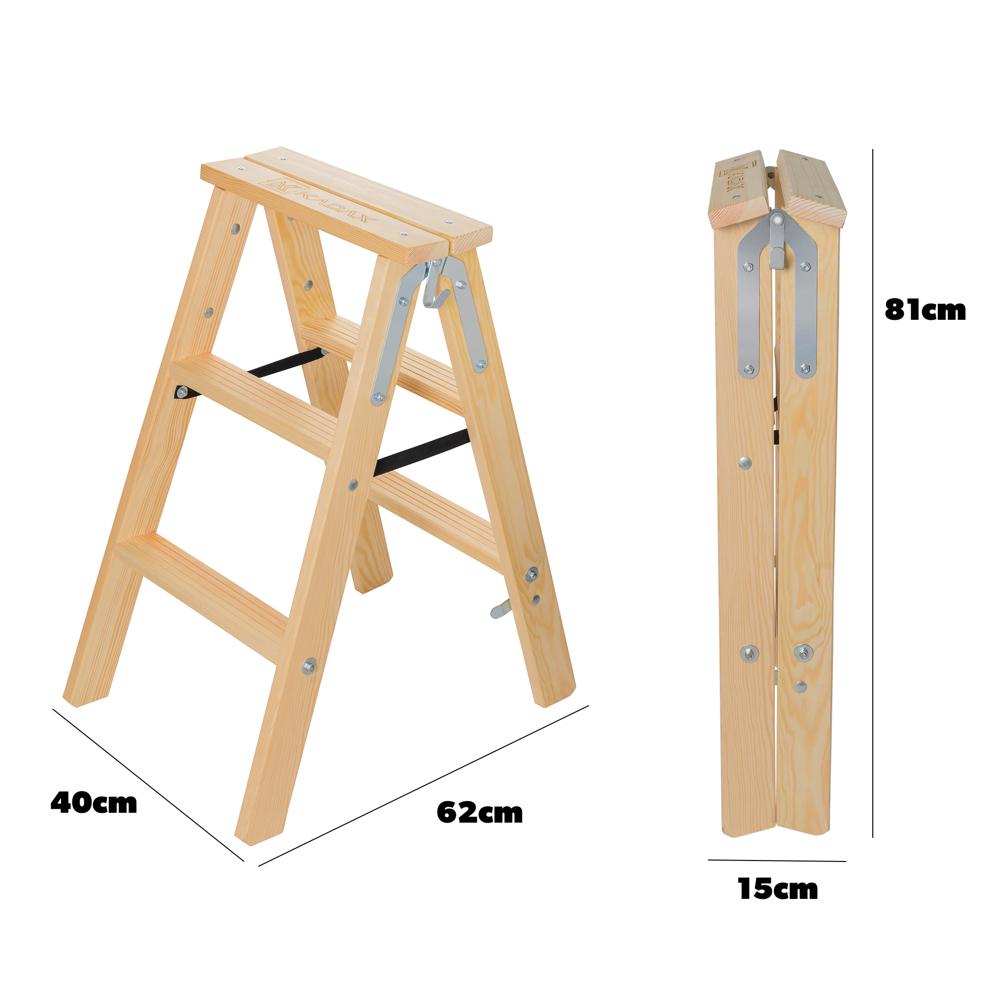 Drabina drewniana Opawa 3 stopnie