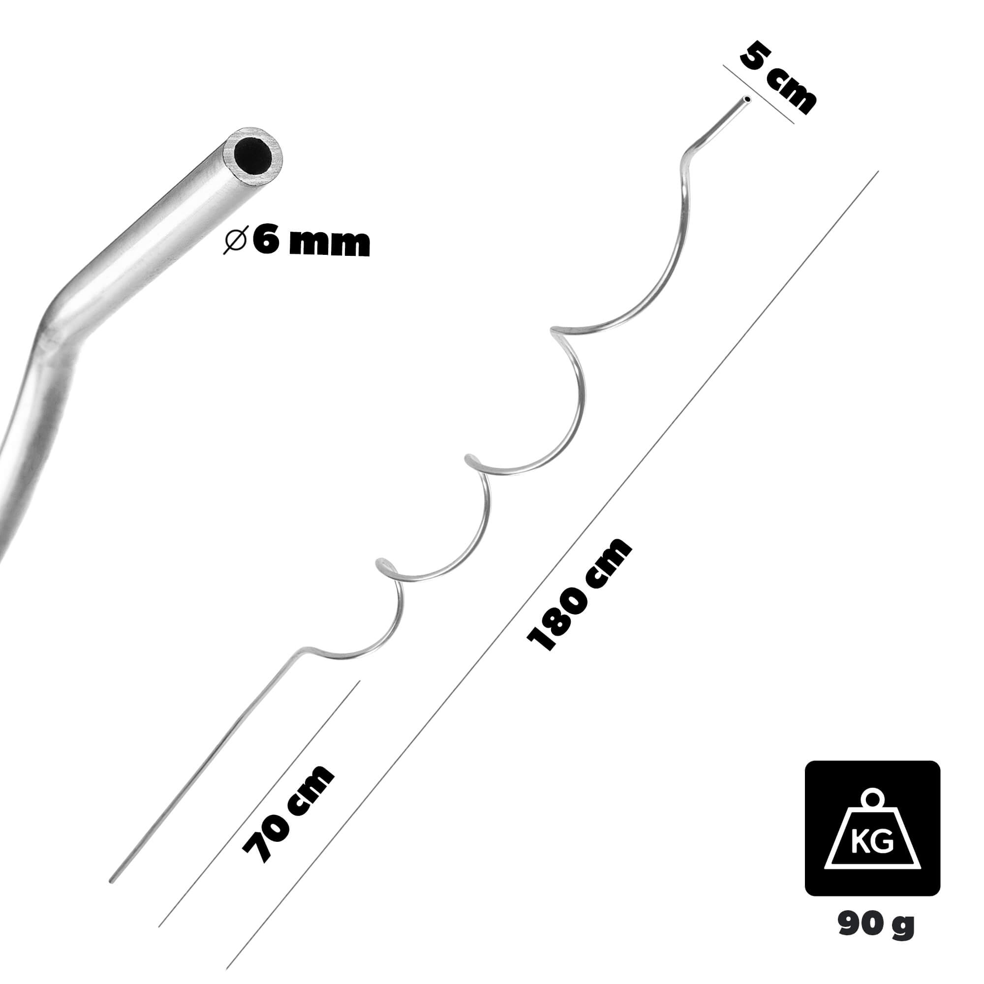 Tyczka spiralna do roślin Lestre aluminiowa 180 cm 1 szt.