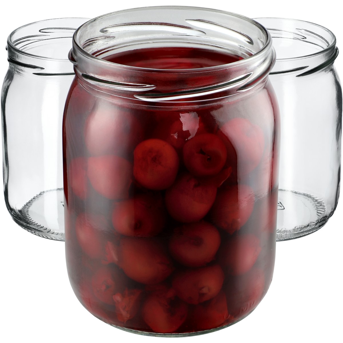 Szklane słoiki Senna 540ml 8szt fi 82 mm bez wieczka