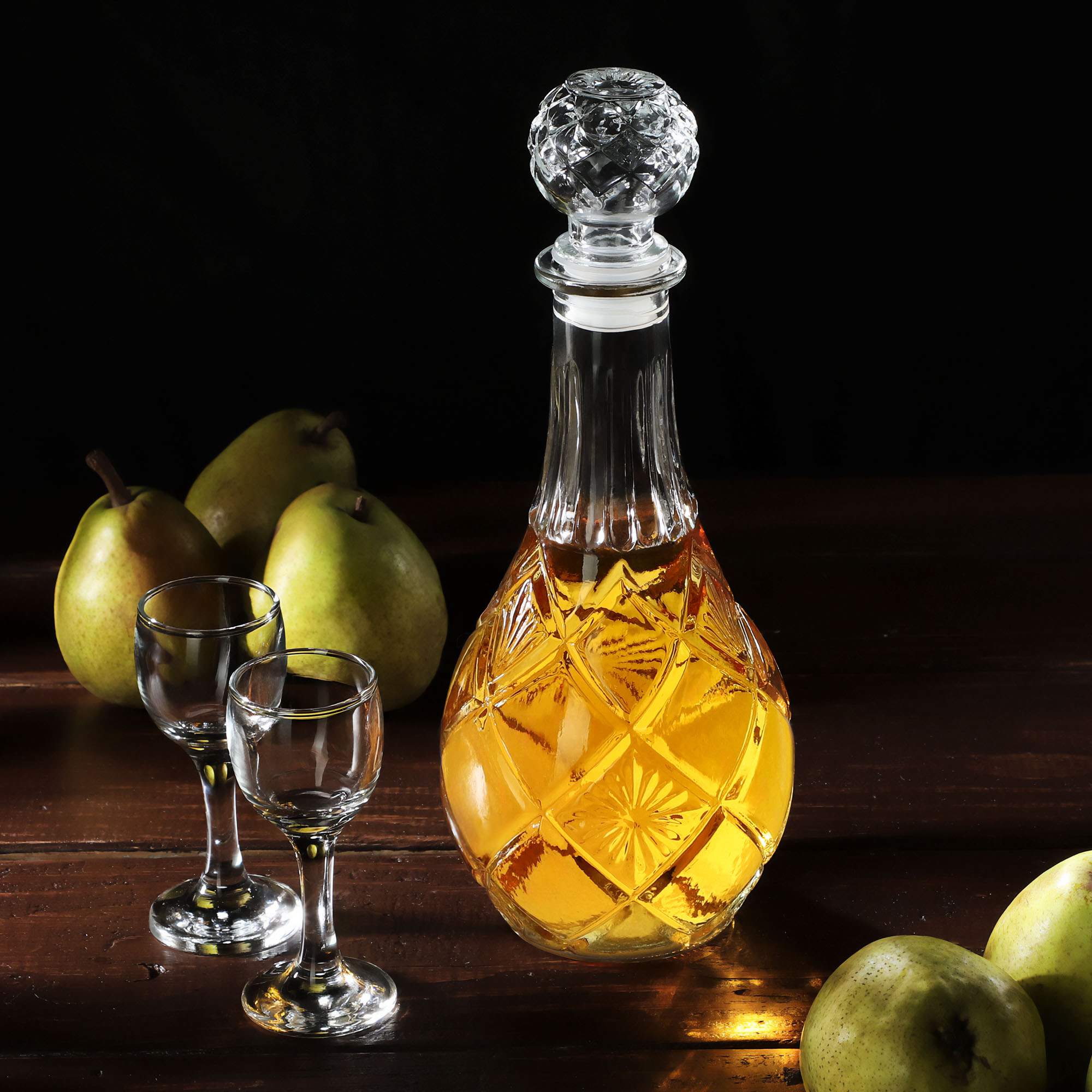 Karafka szklana Nance na whisky z korkiem 0,8L