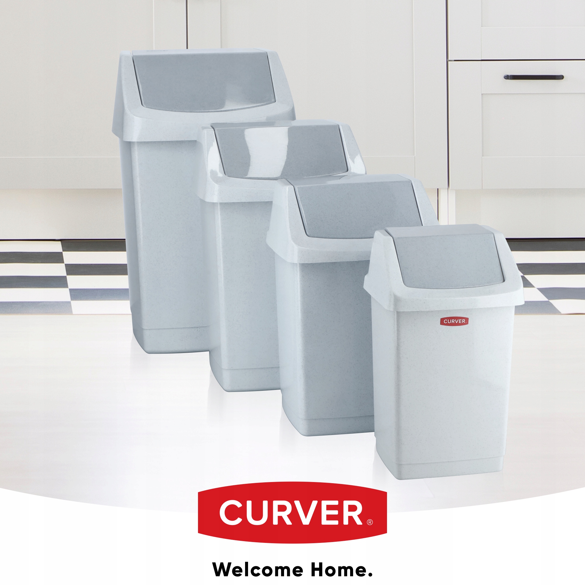 Kosz na śmieci Curver Click-IT 50L, szary