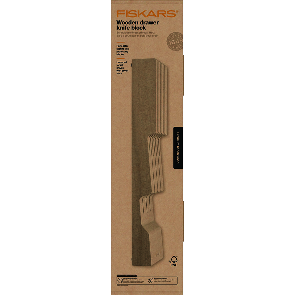 Fiskars 1062890 Drewniany blok na noże do szuflady