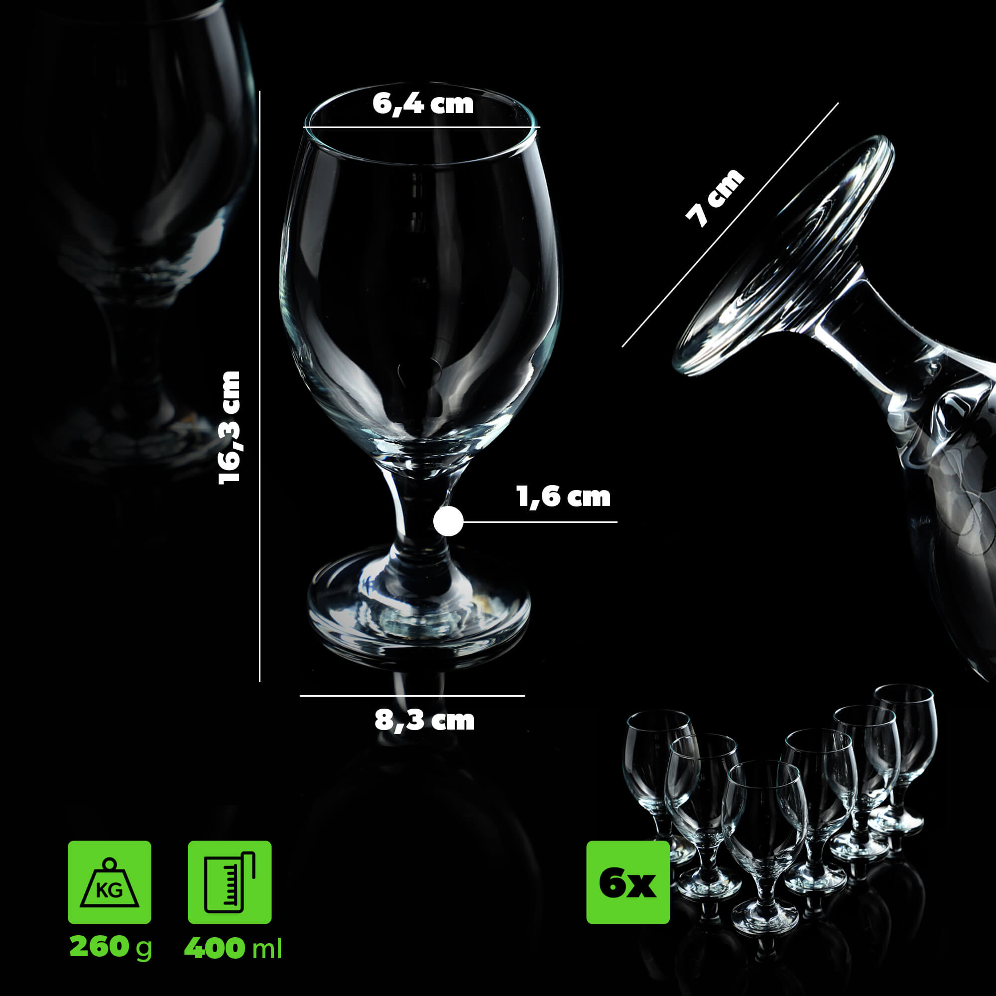 Kieliszki Jordet do piwa 400 ml, 6 szt.